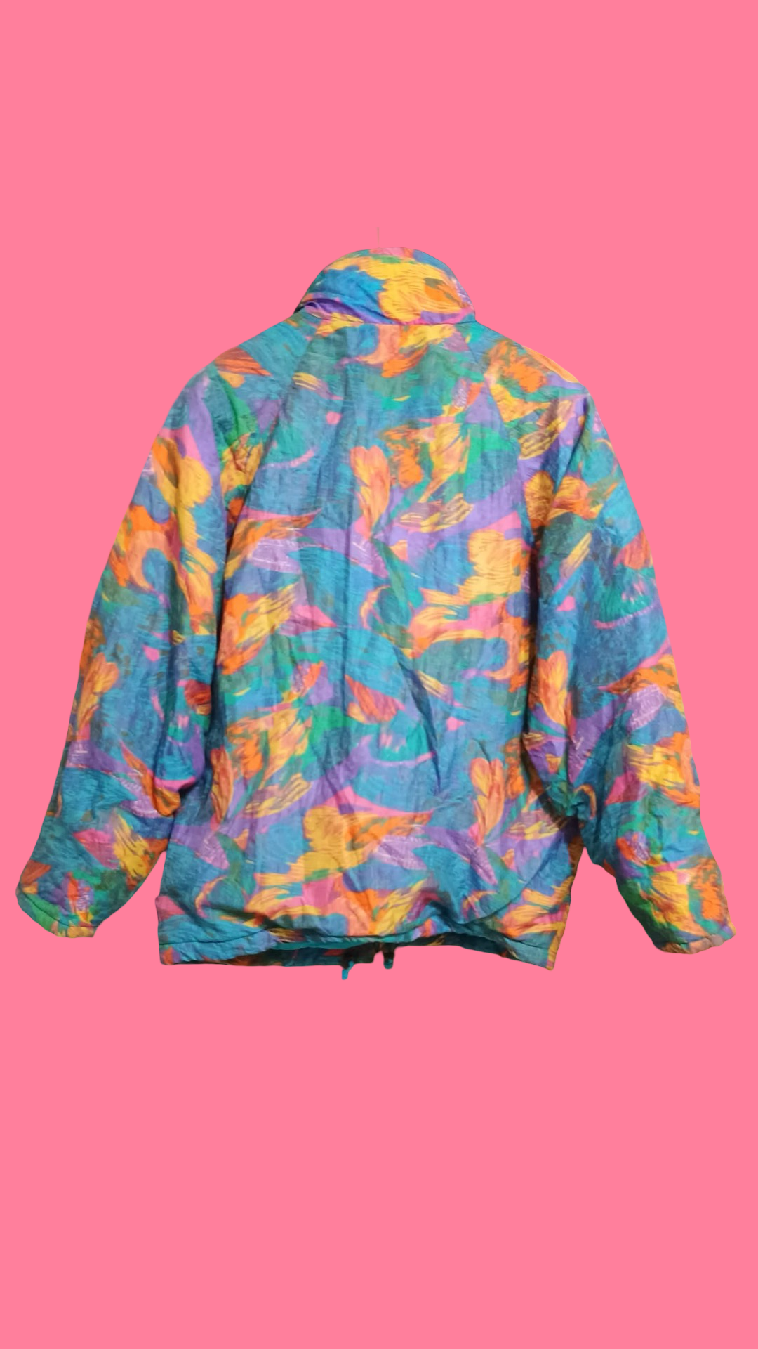 Vintage Multicolor Fantasy 90's Winter Jacket Woman Size XL