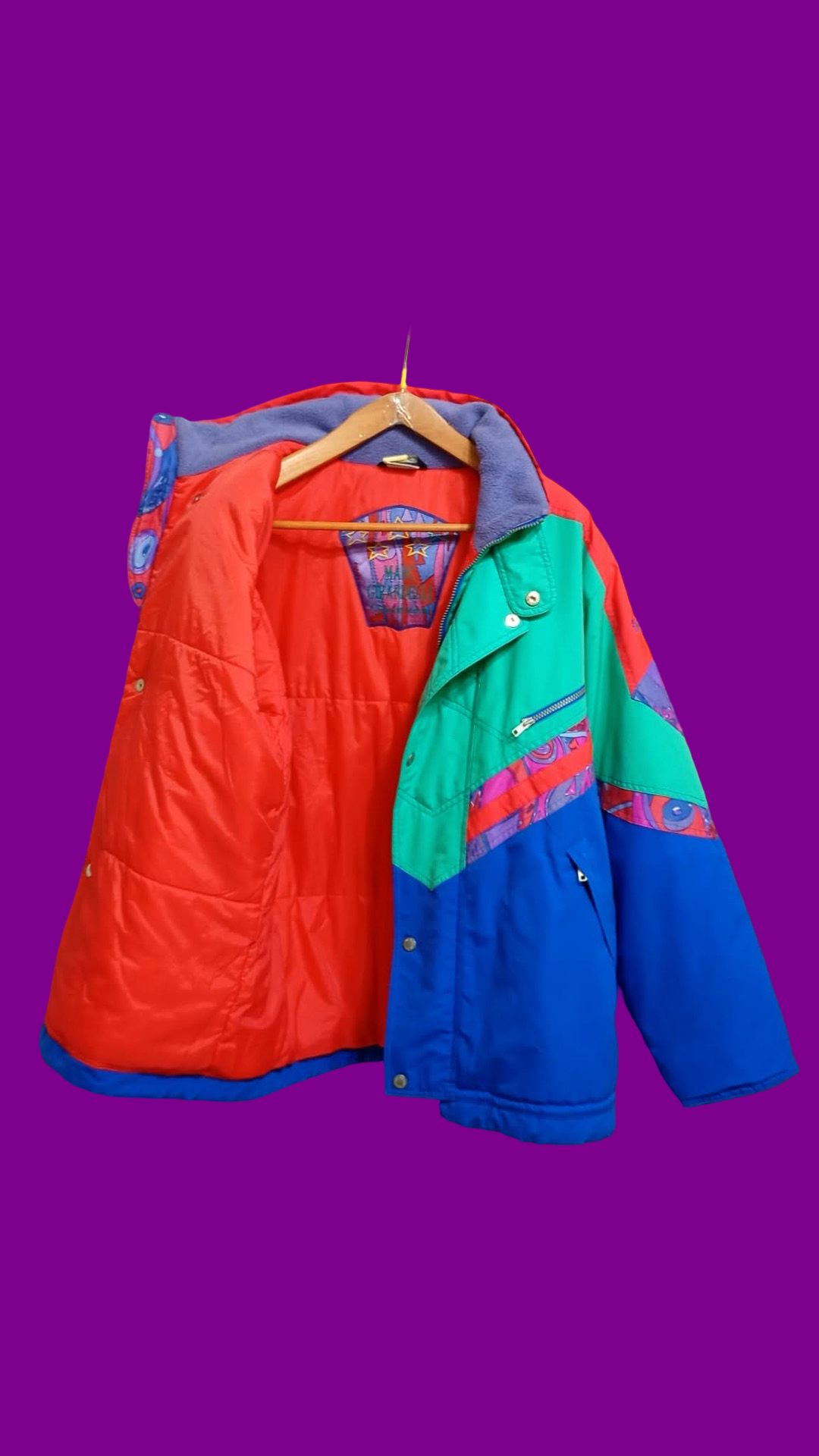 Vintage Multicolor Fantasy 90's Sergio Tacchini Snow Jacket Unisex Size M
