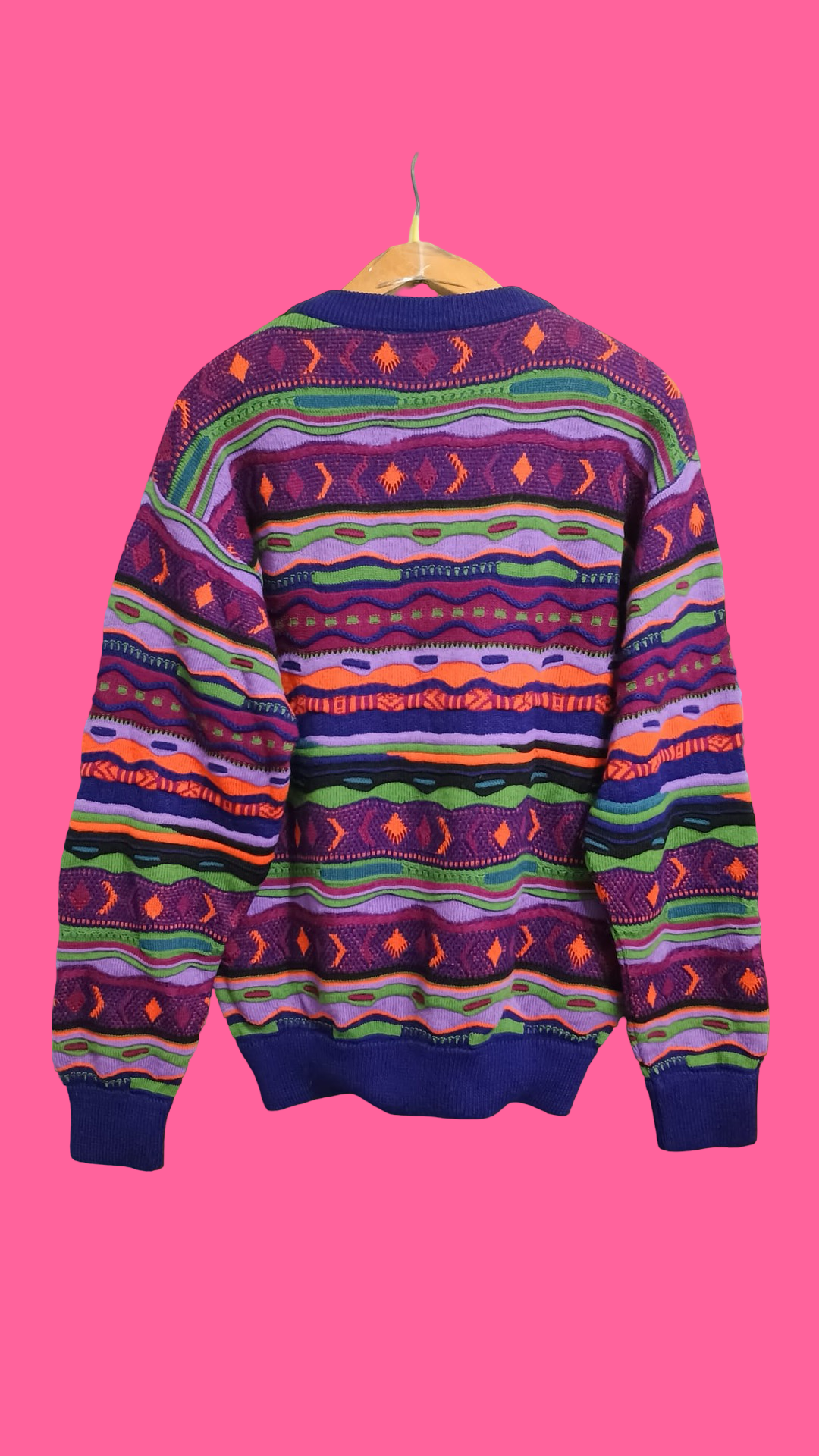 Vintage Multicolor Fantasy 90's Sweater Unisex Size L