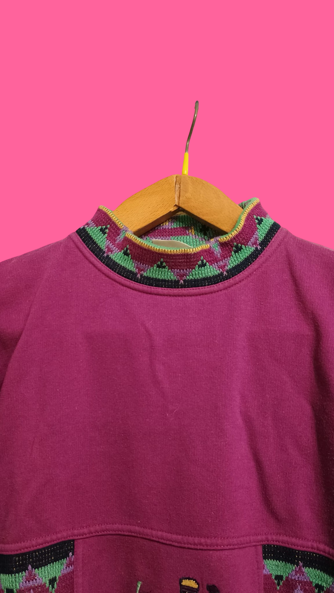 Vintage Multicolor Fantasy 90's Sweatshirt Woman Size M