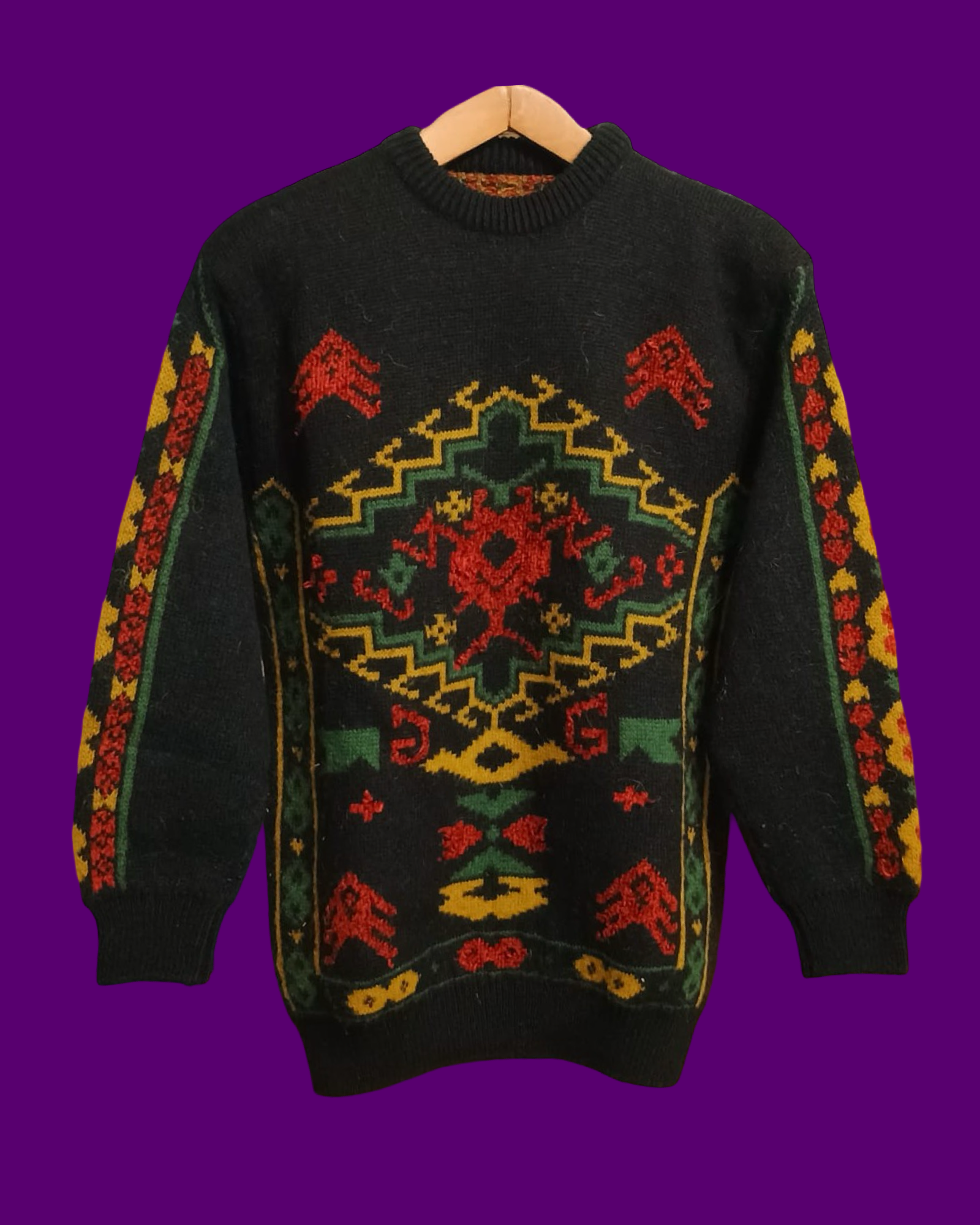 Vintage Multicolor Fantasy 90's Sweater Unisex Size M