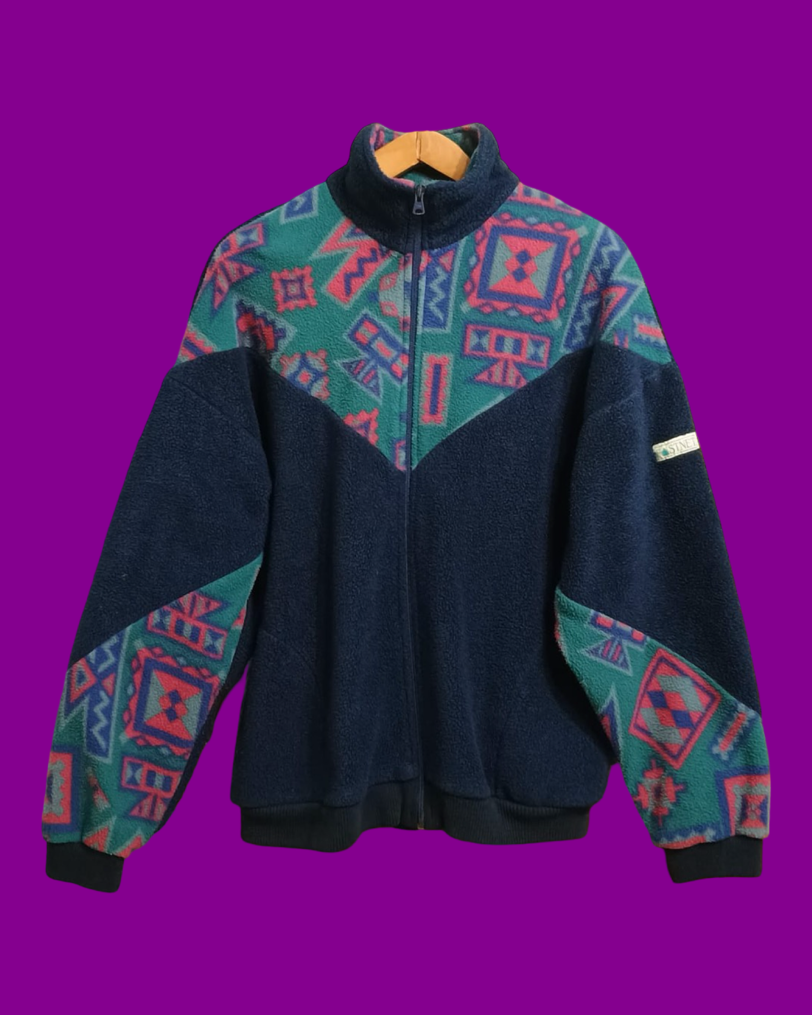 Vintage Multicolor Fantasy 90's Fleece Unisex Size L
