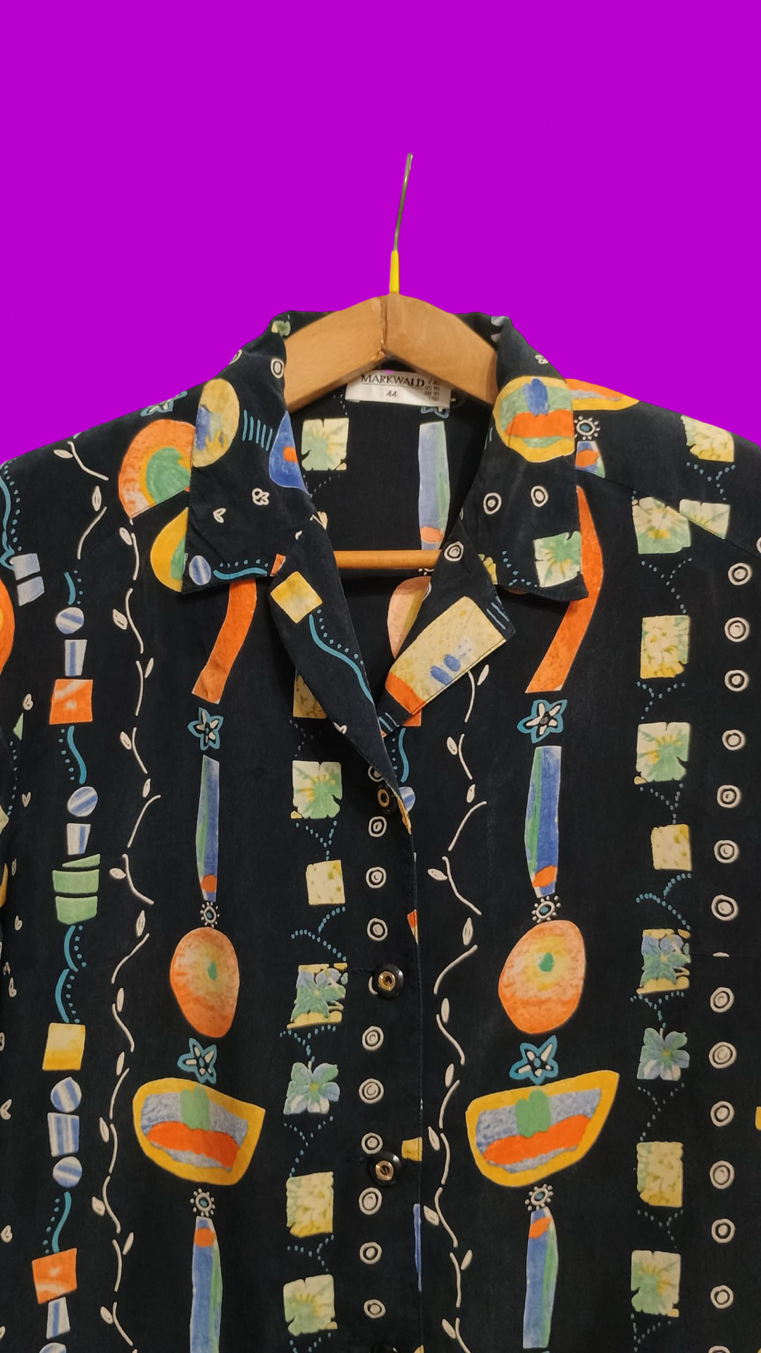 Vintage Multicolor Fantasy 90's Shirt Woman Size L