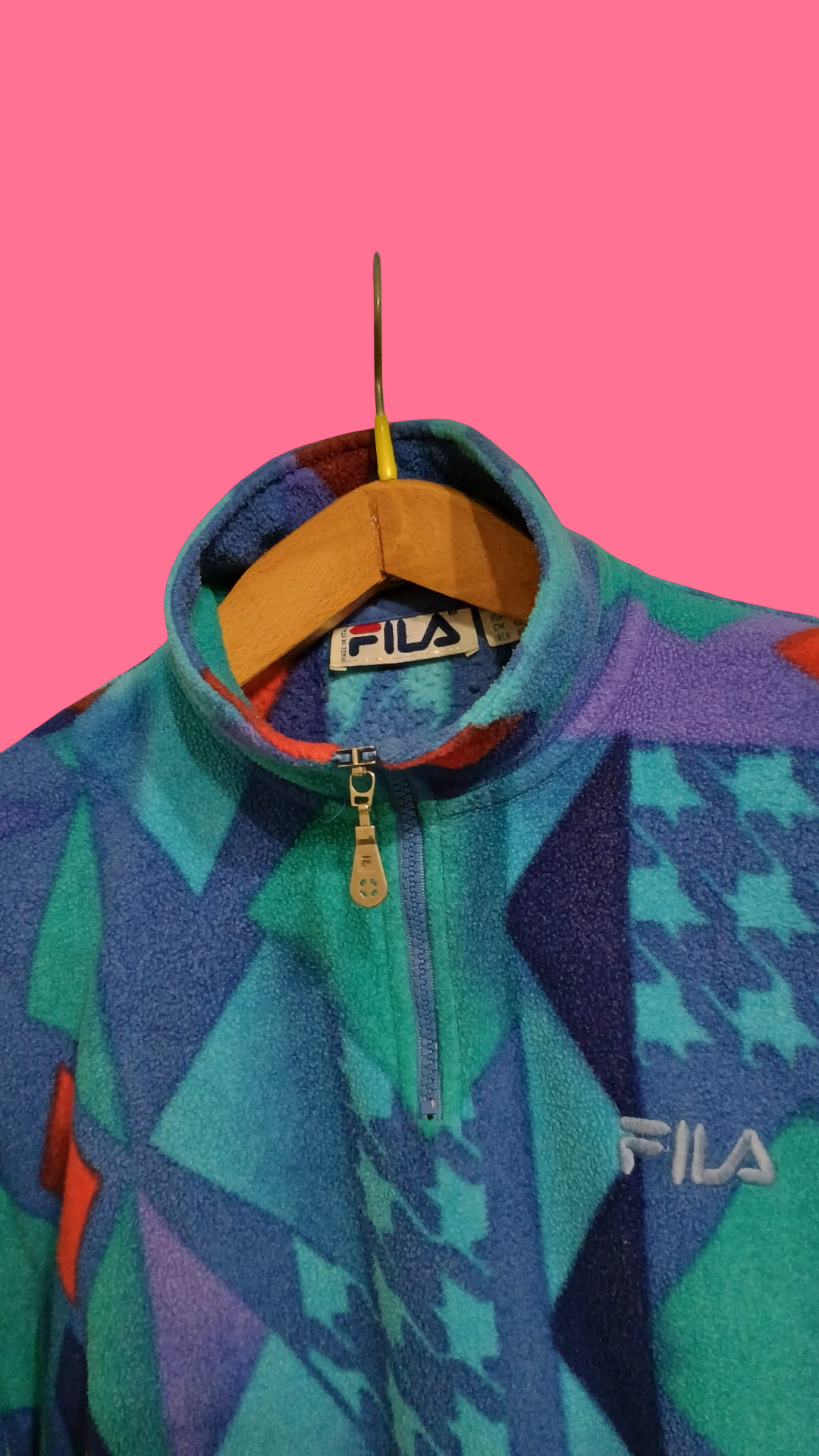 Vintage Multicolor Fantasy 90's Fila Sweatshirt Woman Size S
