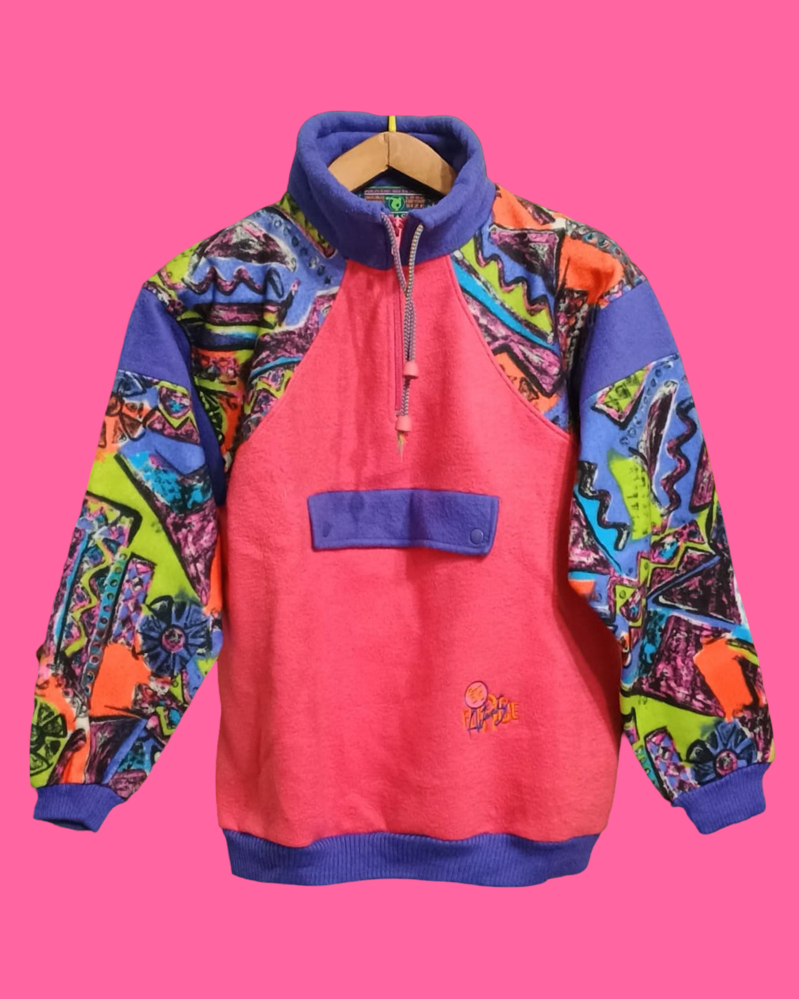 Vintage Multicolor Fantasy 90's Fleece Woman Size S