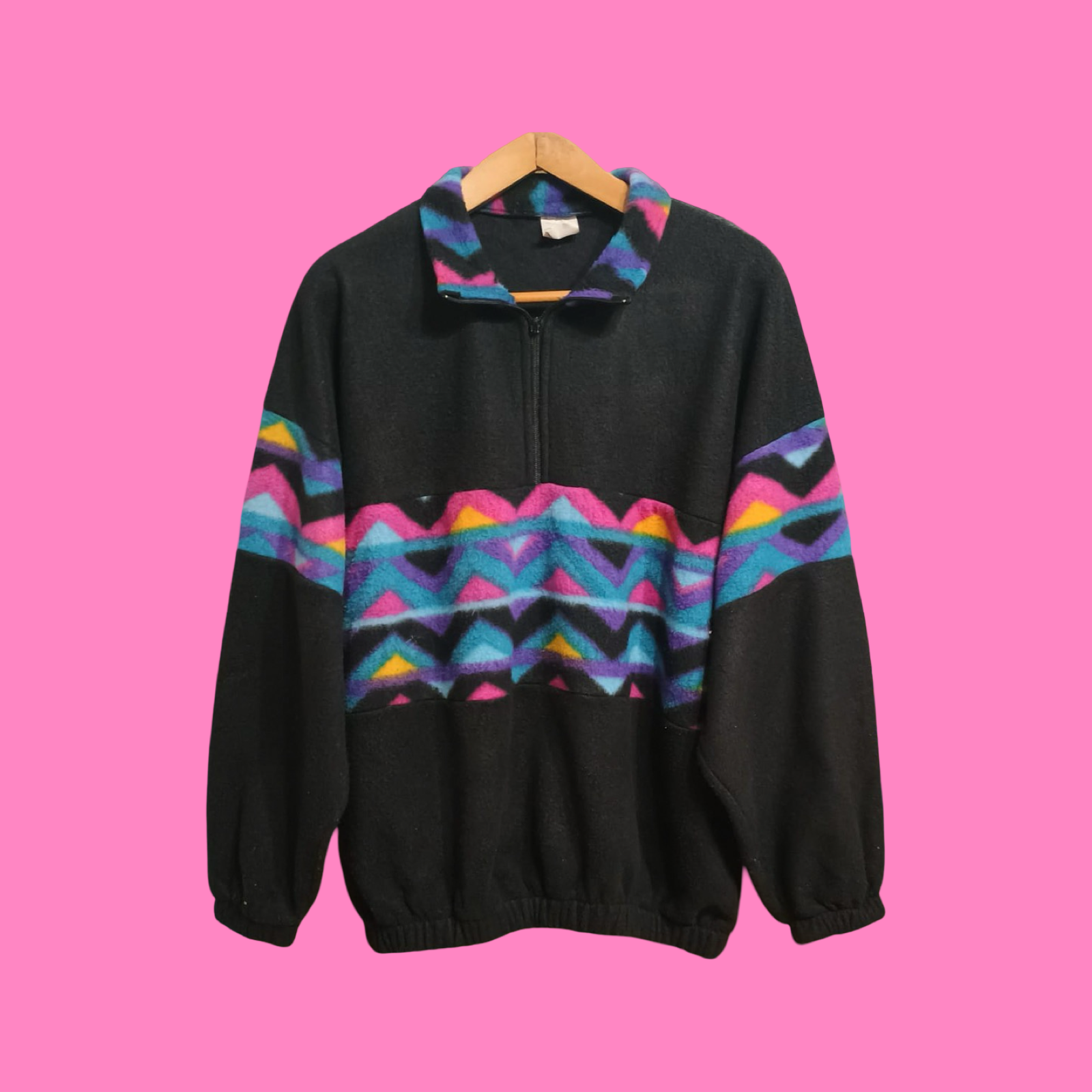Sweatshirt Vintage Multicolor A Fantasia Anni 90 Unisex Size XL