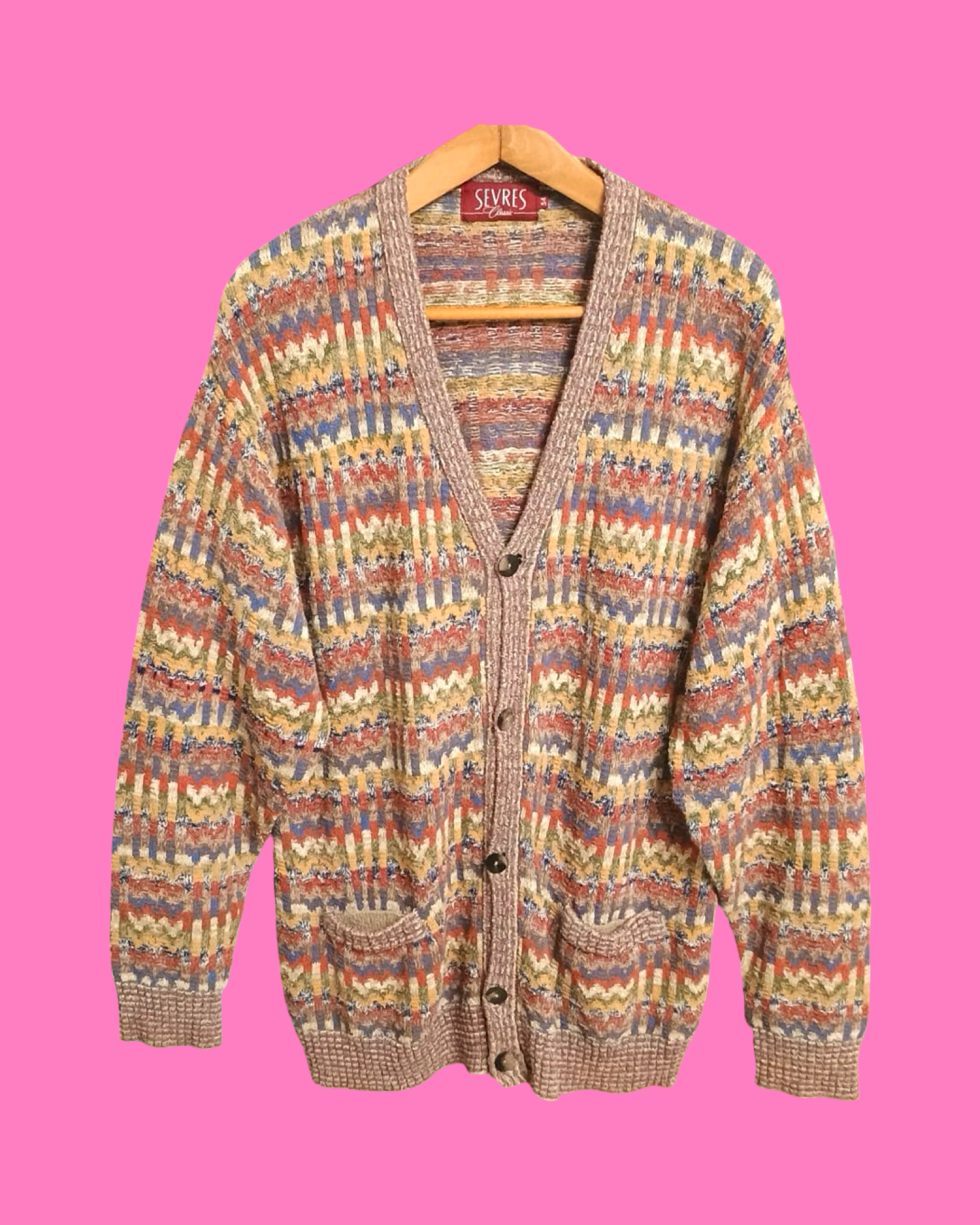 Vintage Multicolor Fantasy 90's Sweater Unisex Size XL