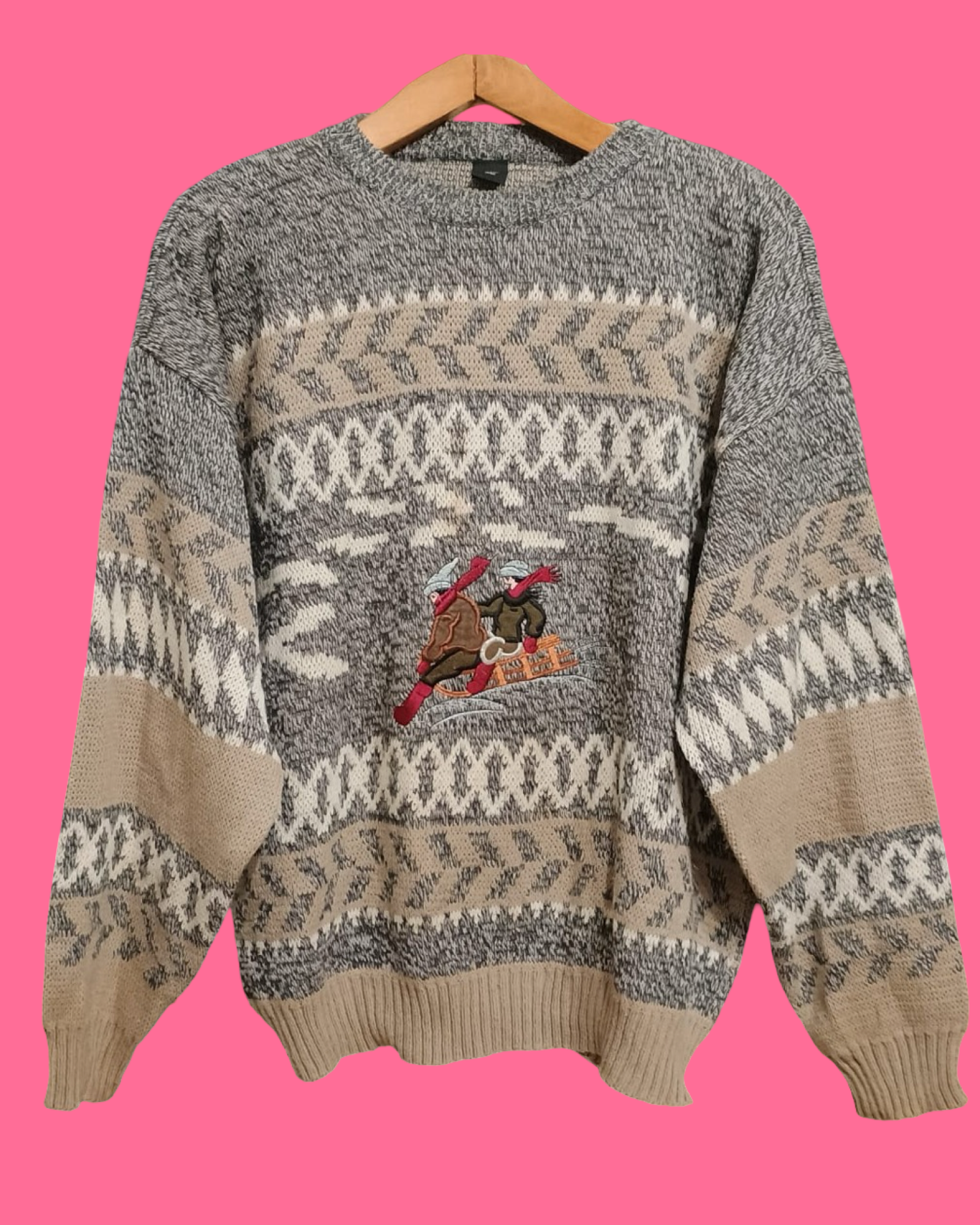 Vintage Multicolor Fantasy 90's Sweater Unisex Size XL