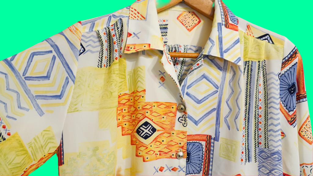 Vintage Multicolor Fantasy Shirt Woman Size S