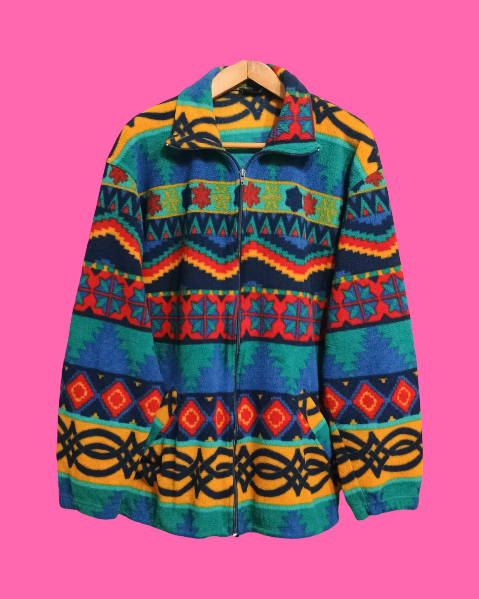 Vintage Multicolor Fantasy 90's Pile Sweatshirt Unisex Size XL