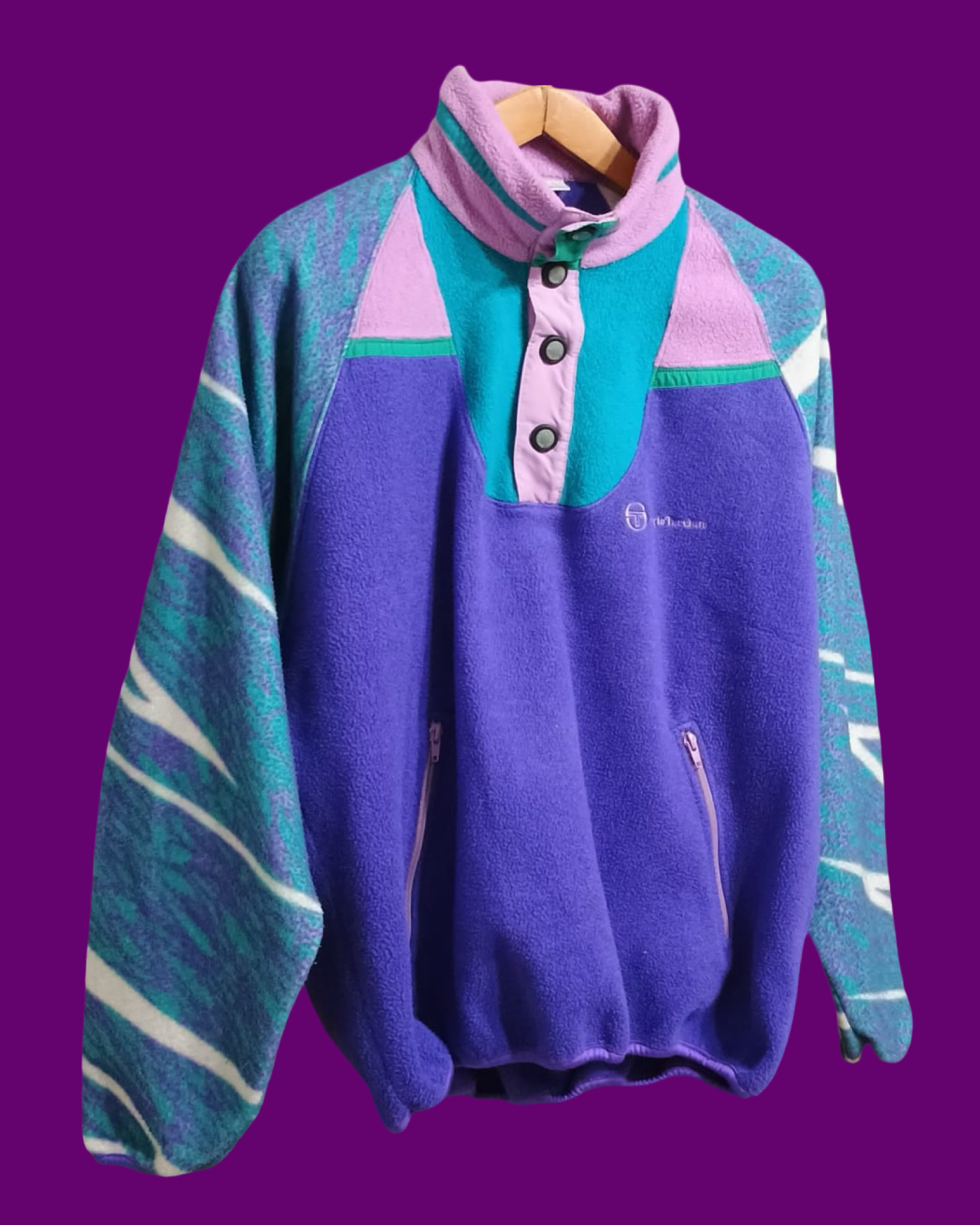Vintage Multicolor Fantasy 90's Sergio Tacchini Fleece Unisex Size L