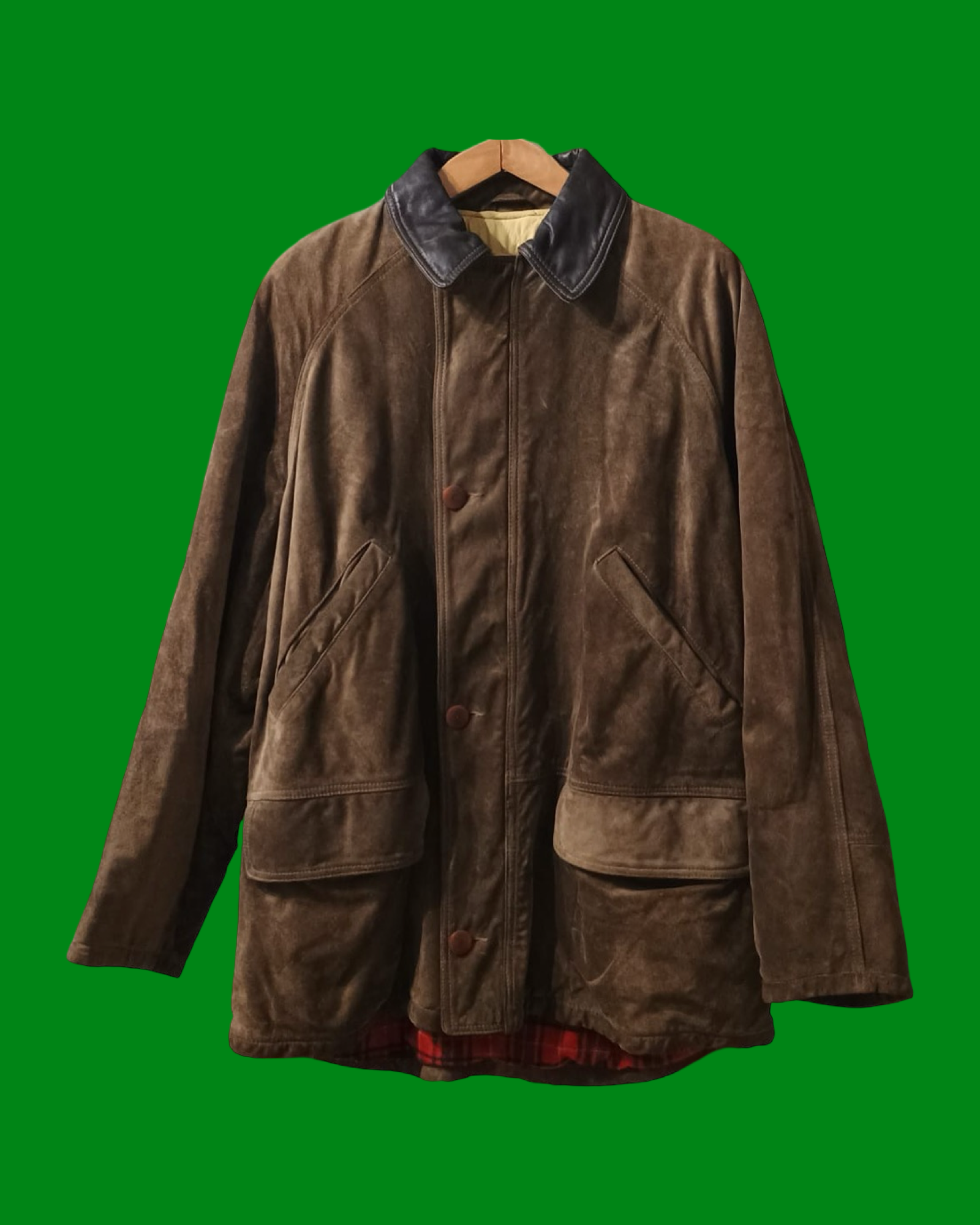 Vintage Brown Fantasy 90's Winter Leither Montgomery Unisex Size XL