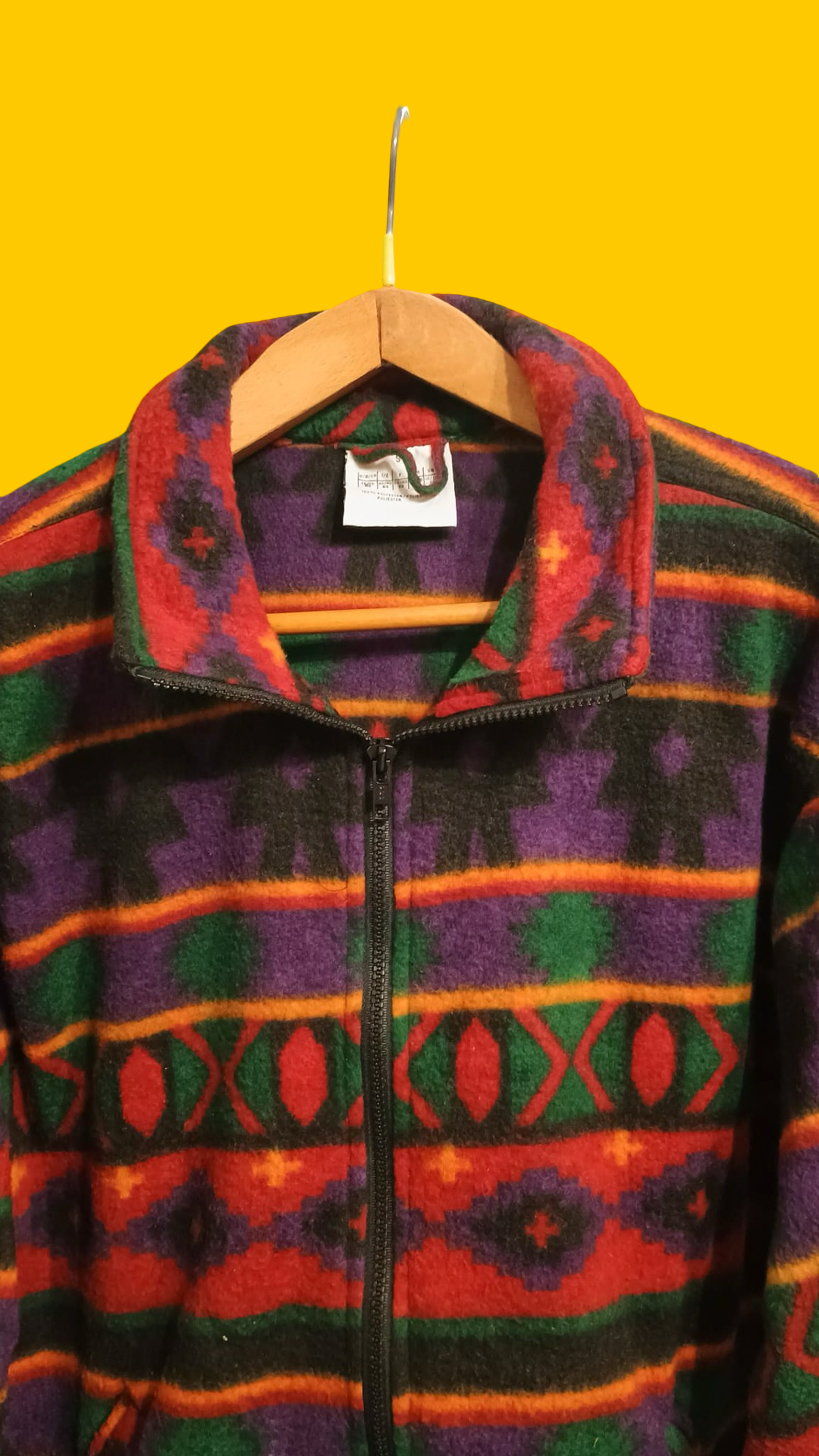 Sweatshirt Vintage Multicolor A Fantasia Anni 90 Unisex Size M