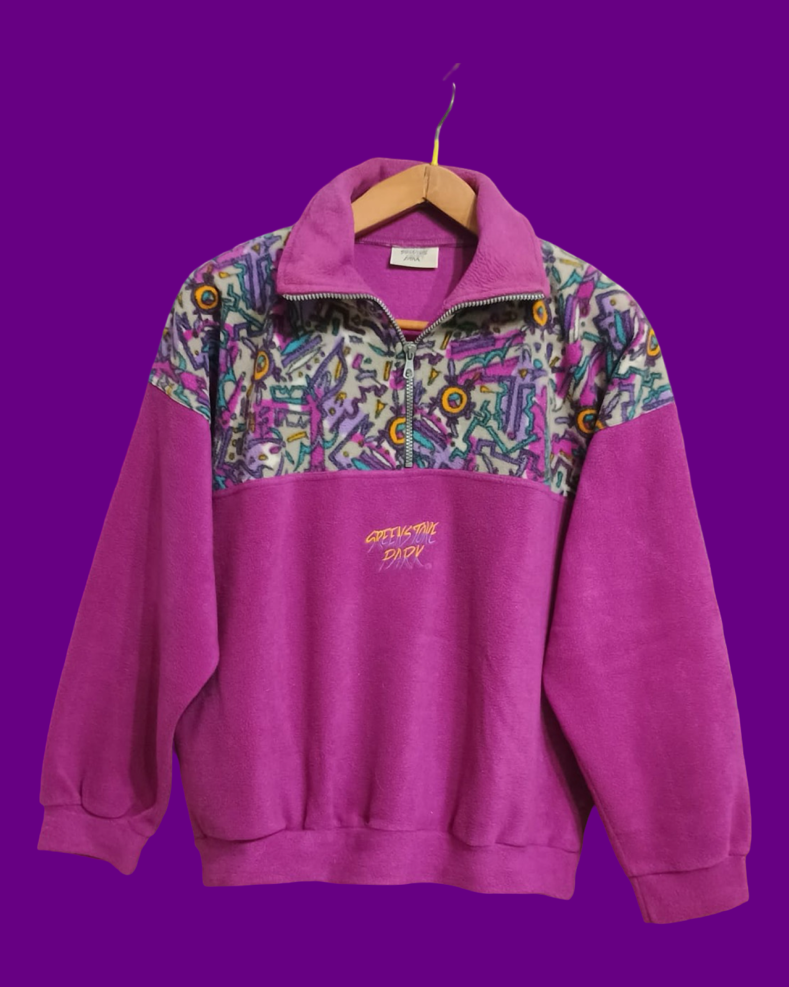 Vintage Multicolor Fantasy 90's Fleece Unisex Size M