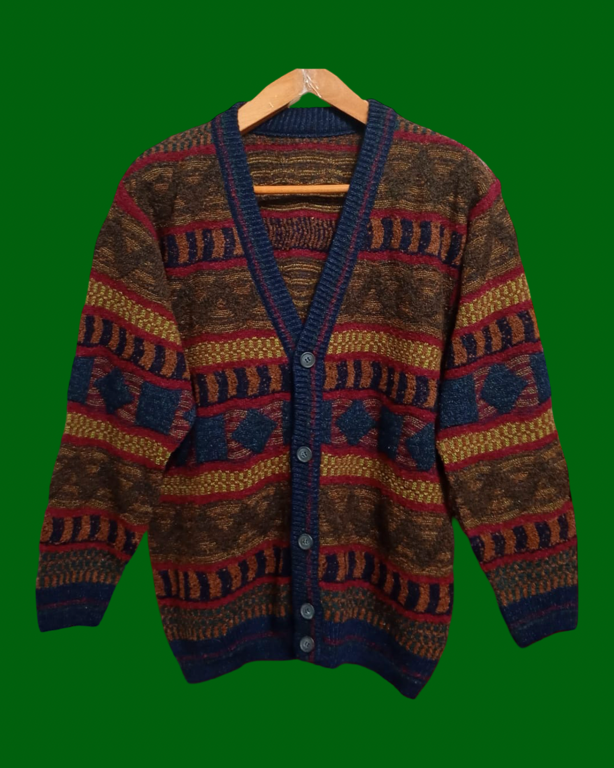 Vintage Multicolor Fantasy 90's Rare Sweater Unisex Size M
