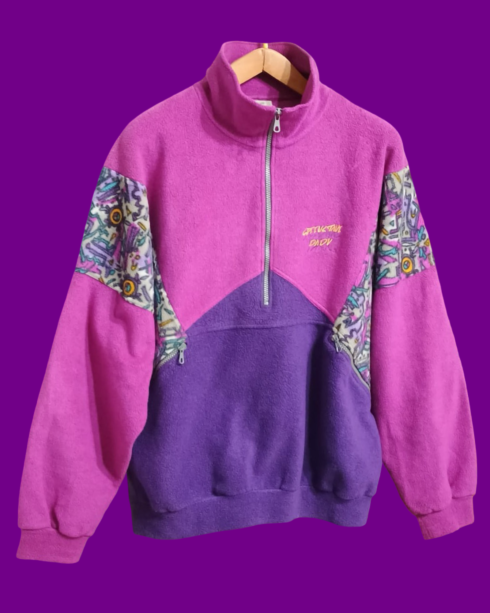 Vintage Multicolor Fantasy 90's Fleece Unisex Size L