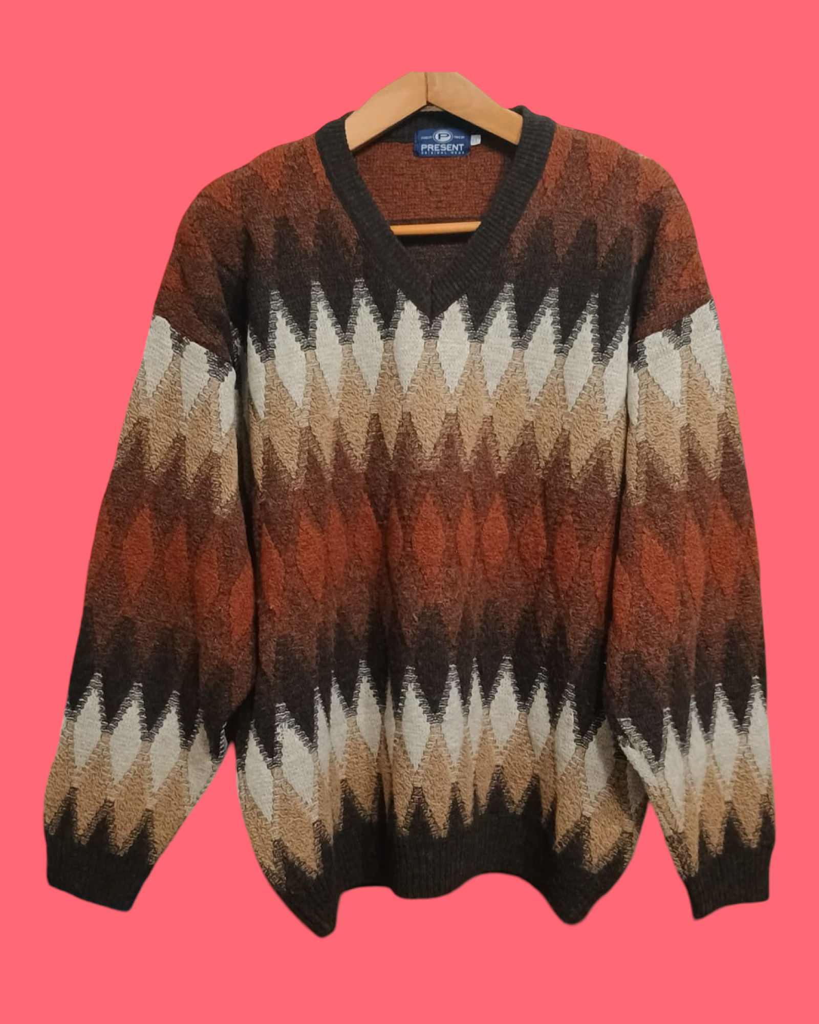 Vintage Multicolor Fantasy 90's Sweater Unisex Size XL