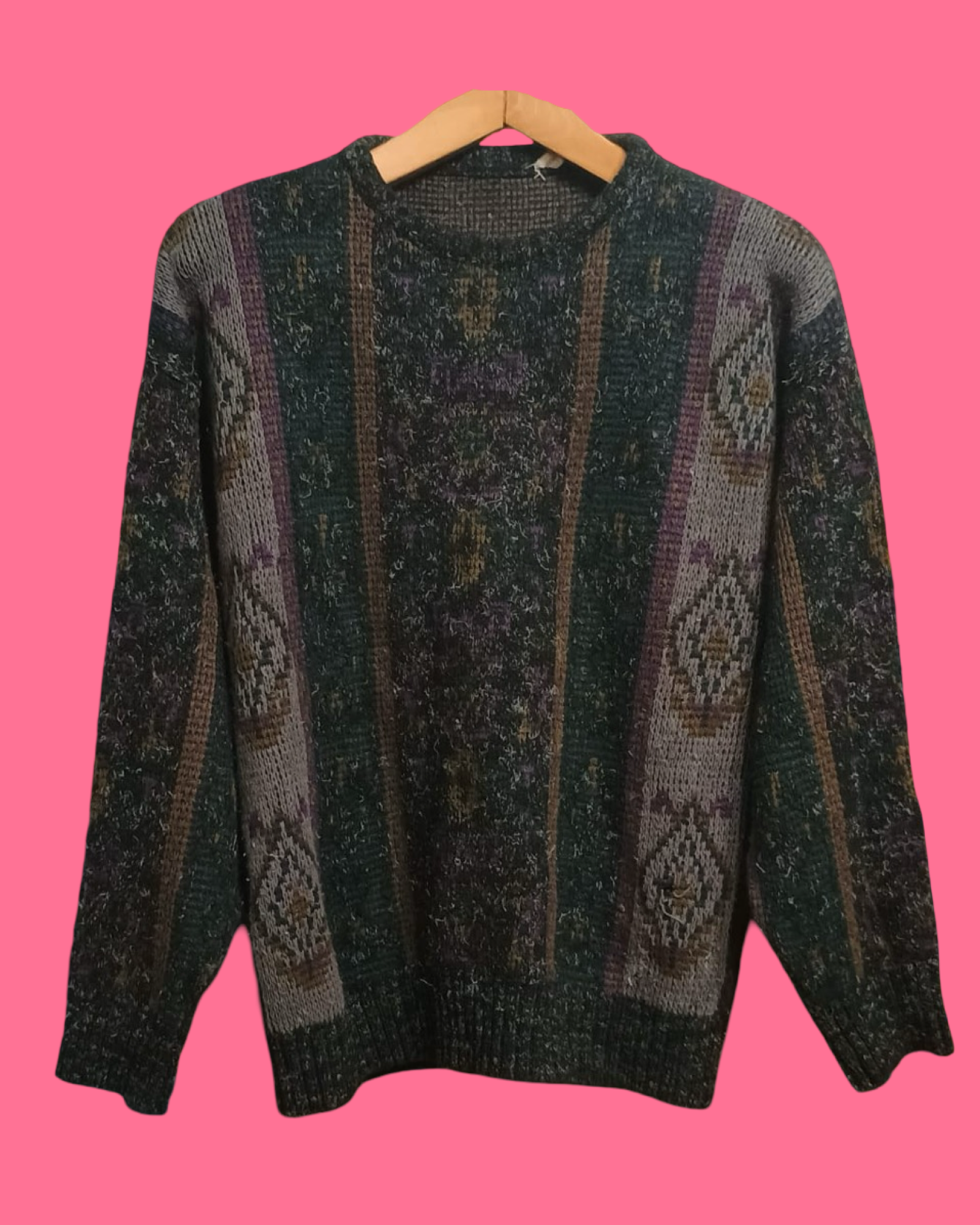 Vintage Multicolor Fantasy 90's Sweater Unisex Size S