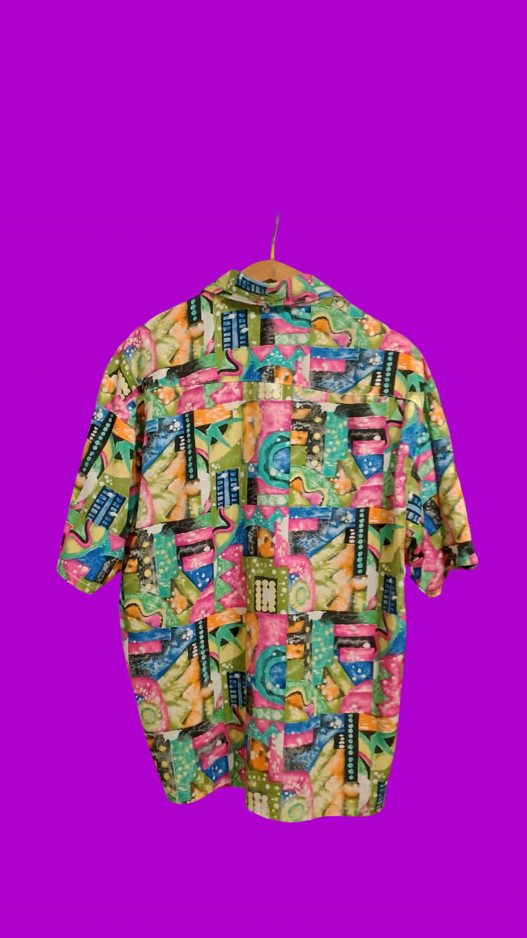 Vintage Multicolor Fantasy 90's Shirt Woman Size L