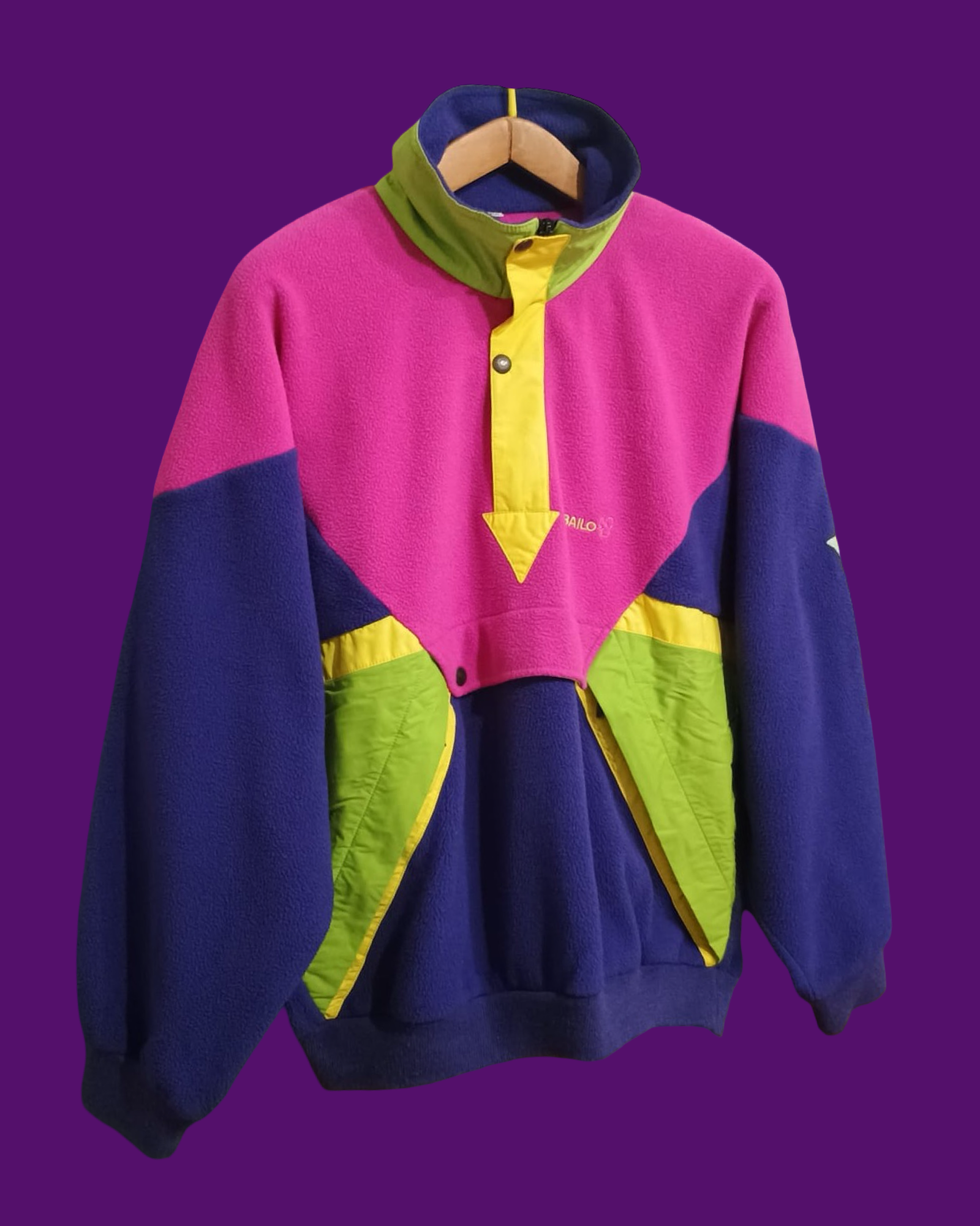 Vintage Multicolor Fantasy 90's Bailo Fleece Unisex Size L