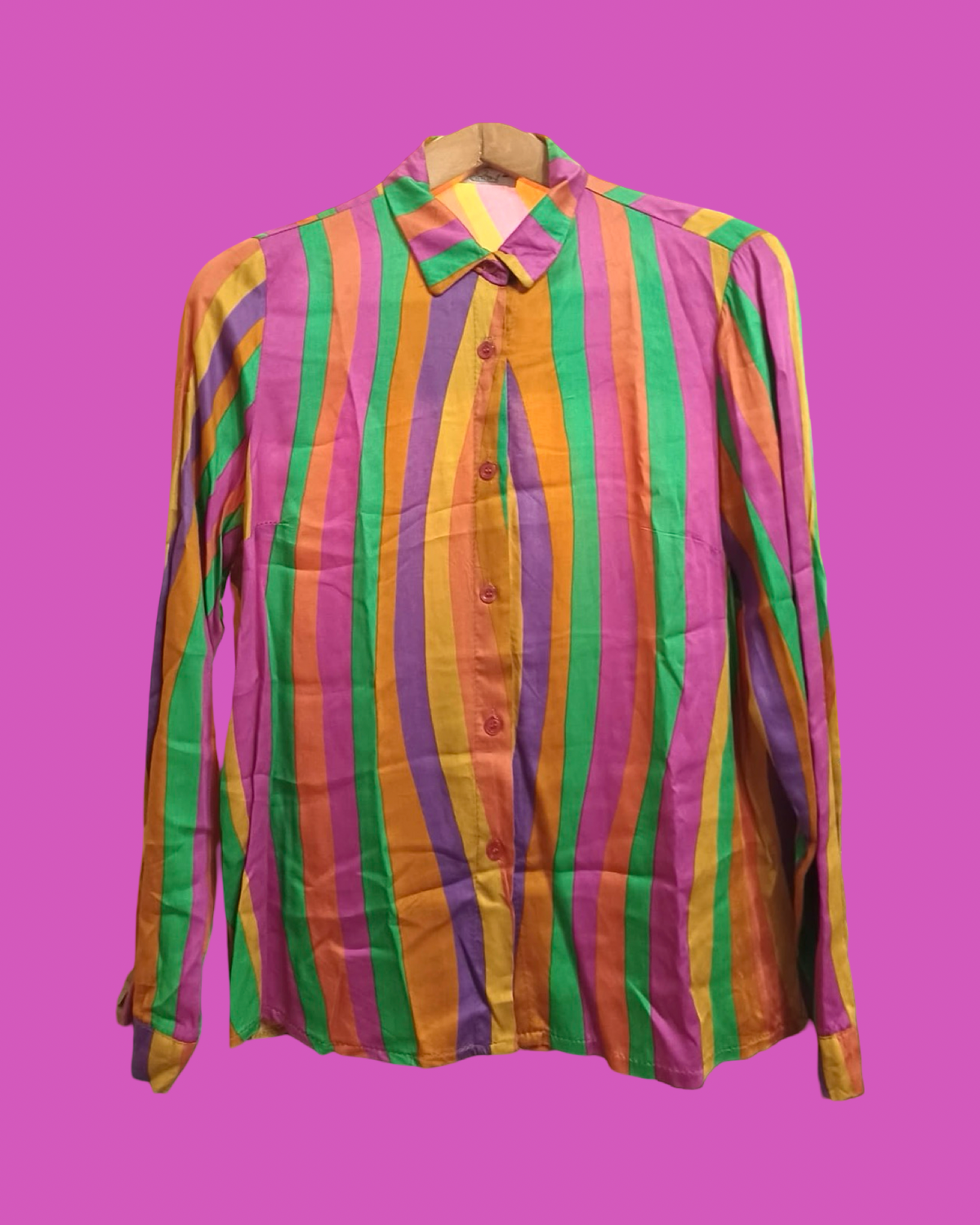 Vintage Multicolor Fantasy 90's Shirt Woman Size L