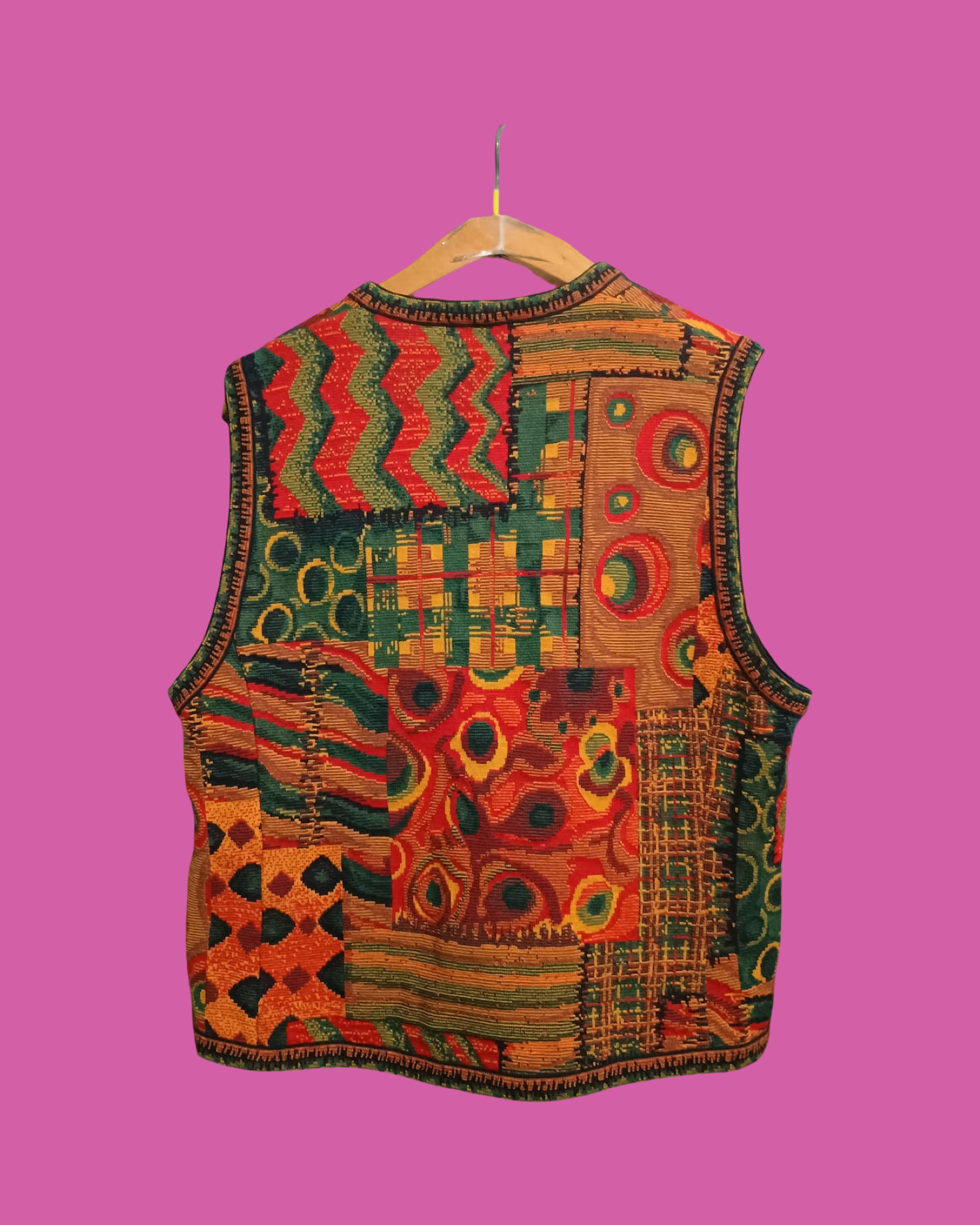 Vintage Multicolor Fantasy 90's Gilet Unisex Size M