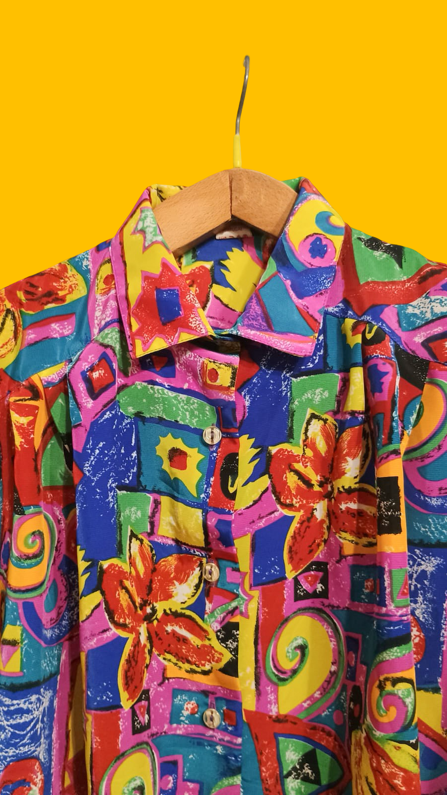 Vintage Multicolor Fantasy 90's Shirt Woman Size M