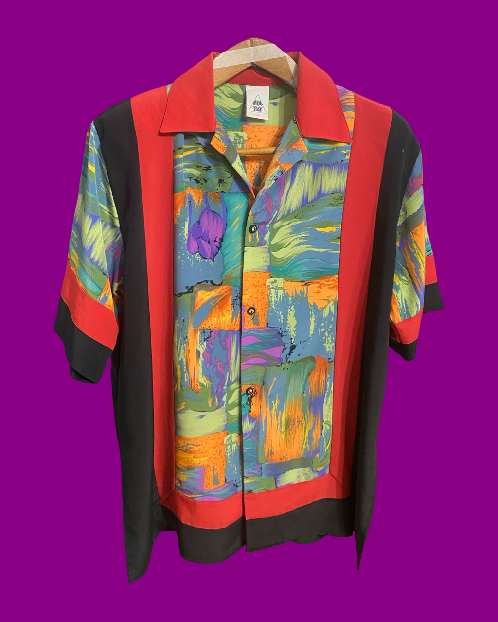 Vintage Multicolor Fantasy 90's Shirt Woman Size XL