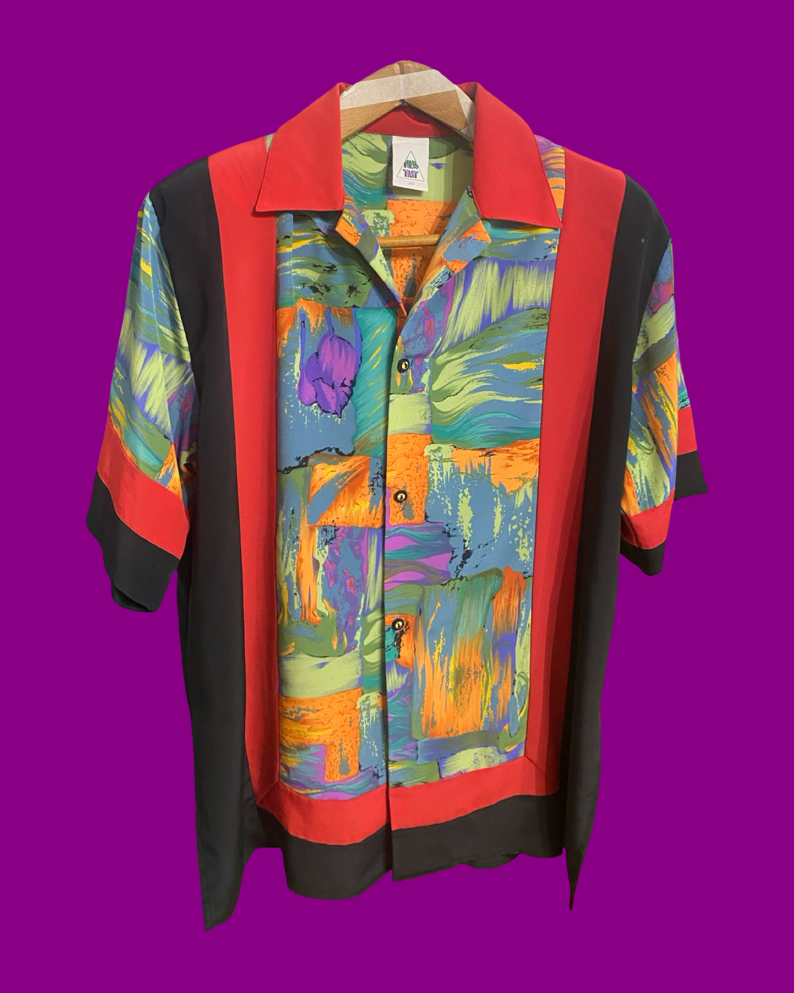 Vintage Multicolor Fantasy 90's Shirt Woman Size XL