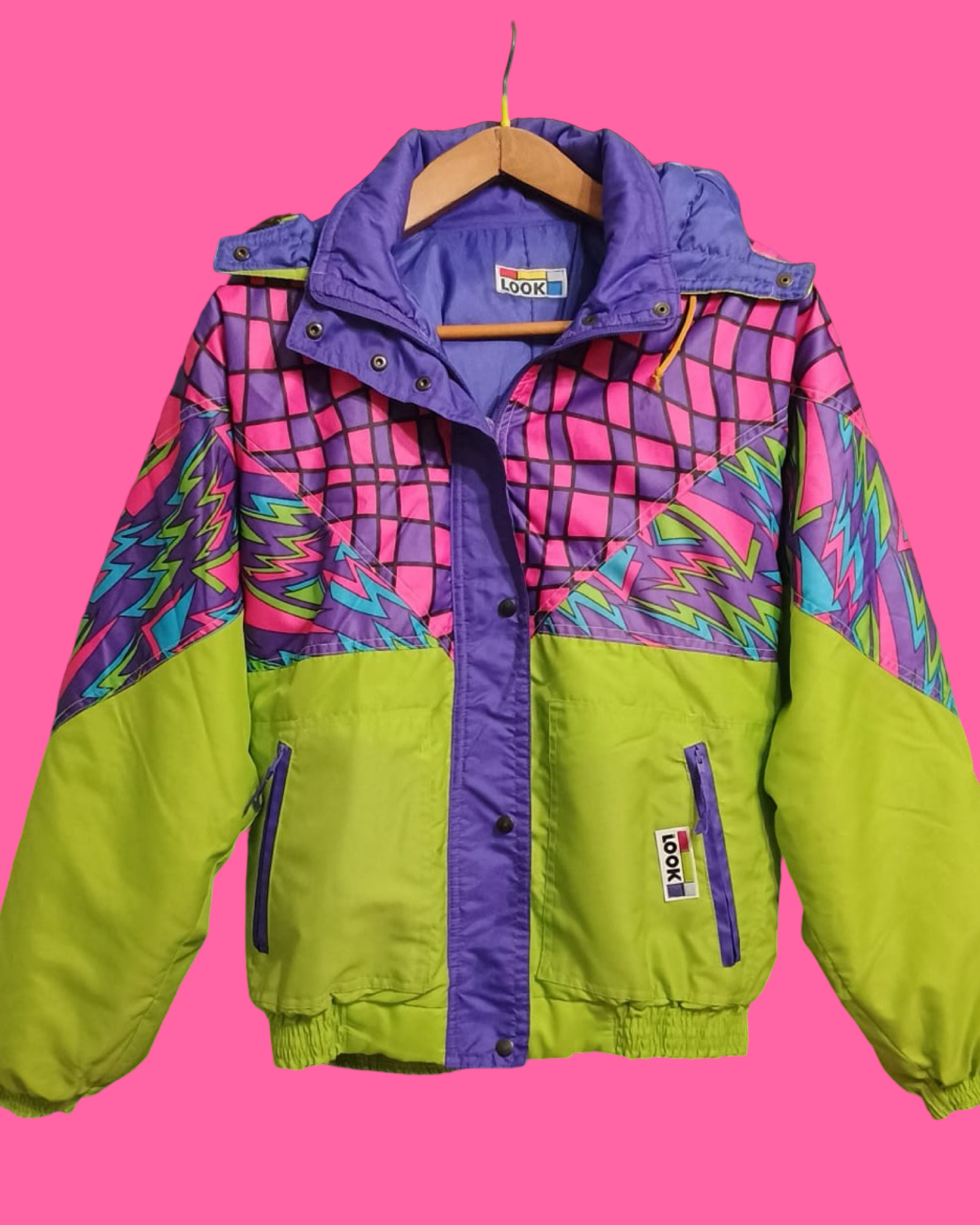 Vintage Multicolor Fantasy 90's Snow Jacket Woman Size L
