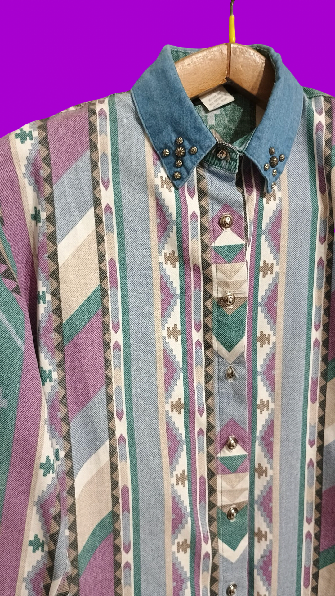 Vintage Multicolor Fantasy 90's Shirt Woman Size M