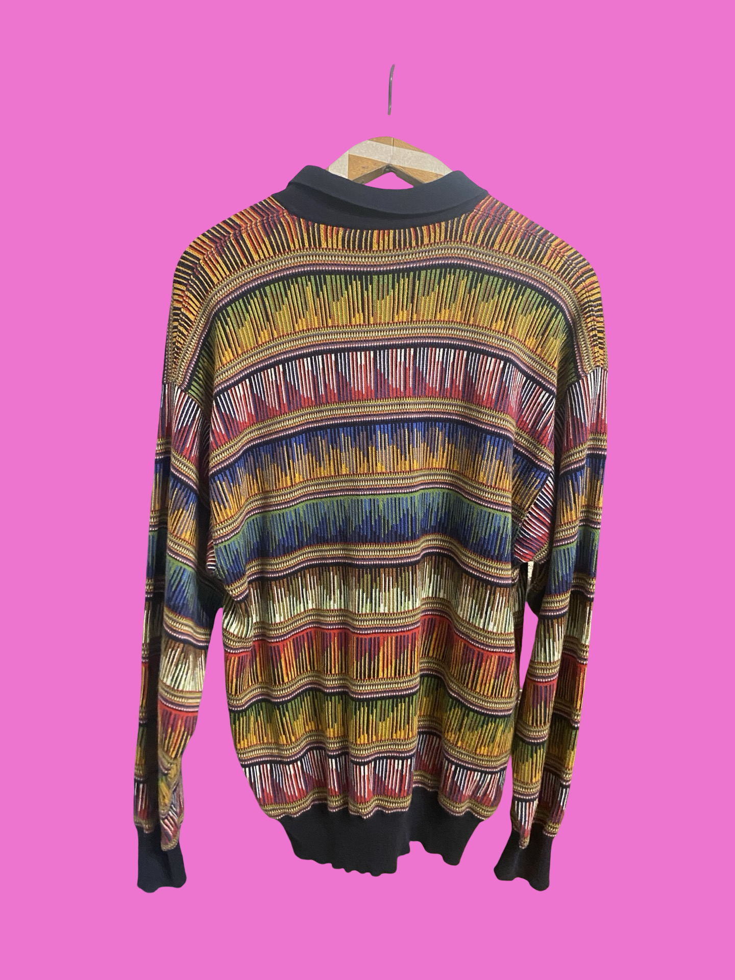 Vintage Multicolor Fantasy 90's Spring Sweater Unisex Size L
