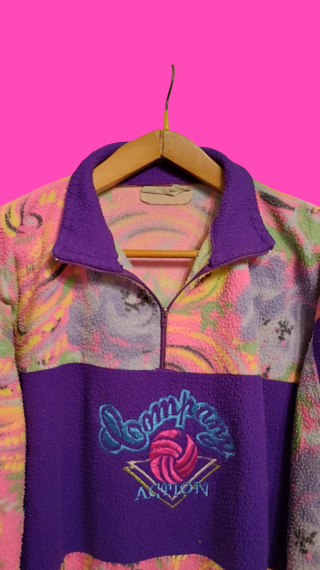 Vintage Multicolor Fantasy 90's Fleece Unisex Size M