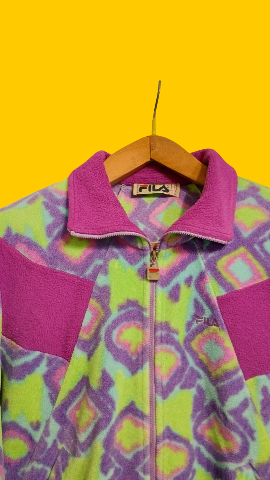 Sweatshirt Fila Vintage Multicolor A Fantasia Anni 90 Woman Size M