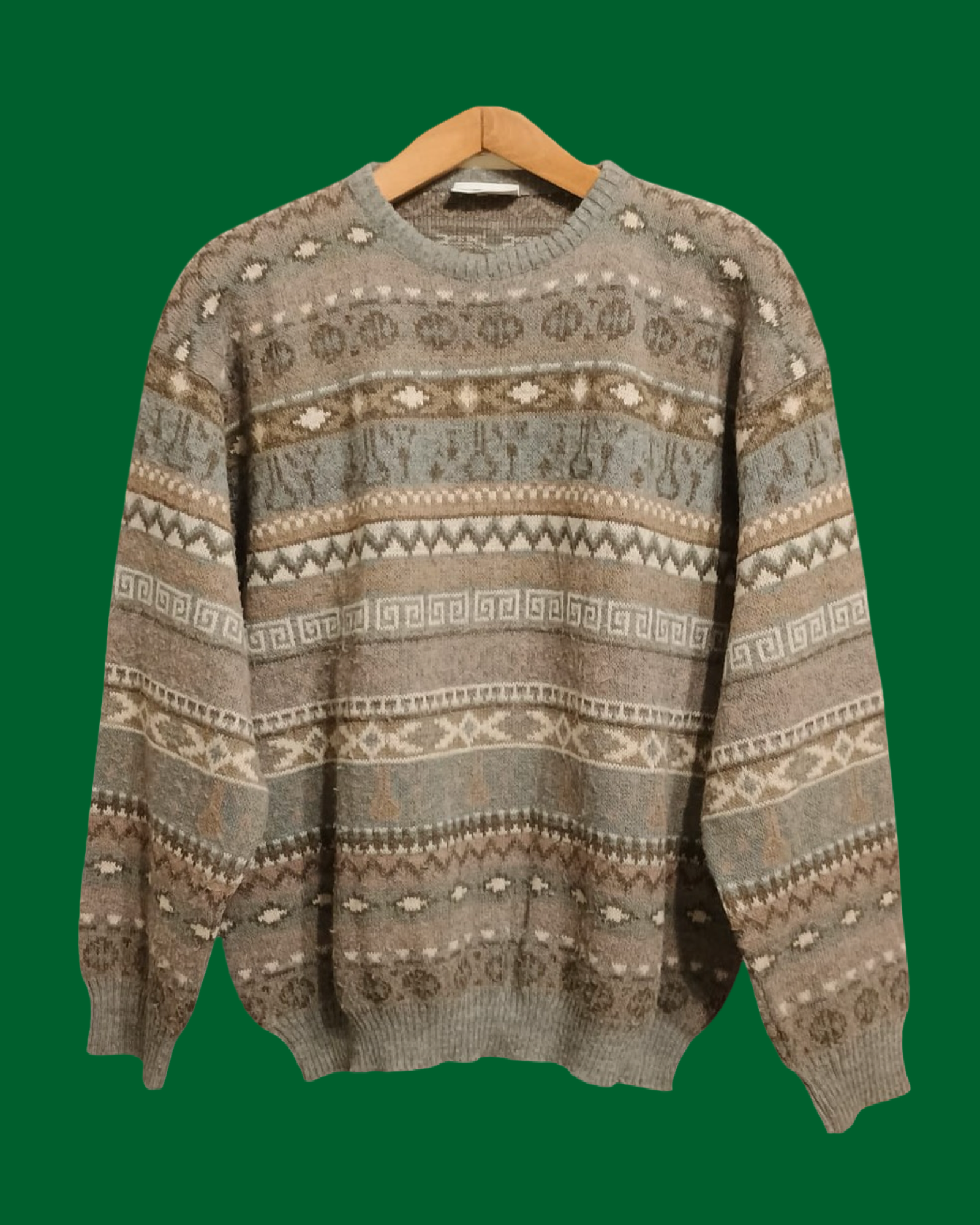Vintage Multicolor Fantasy 90's Sweater Unisex Size L