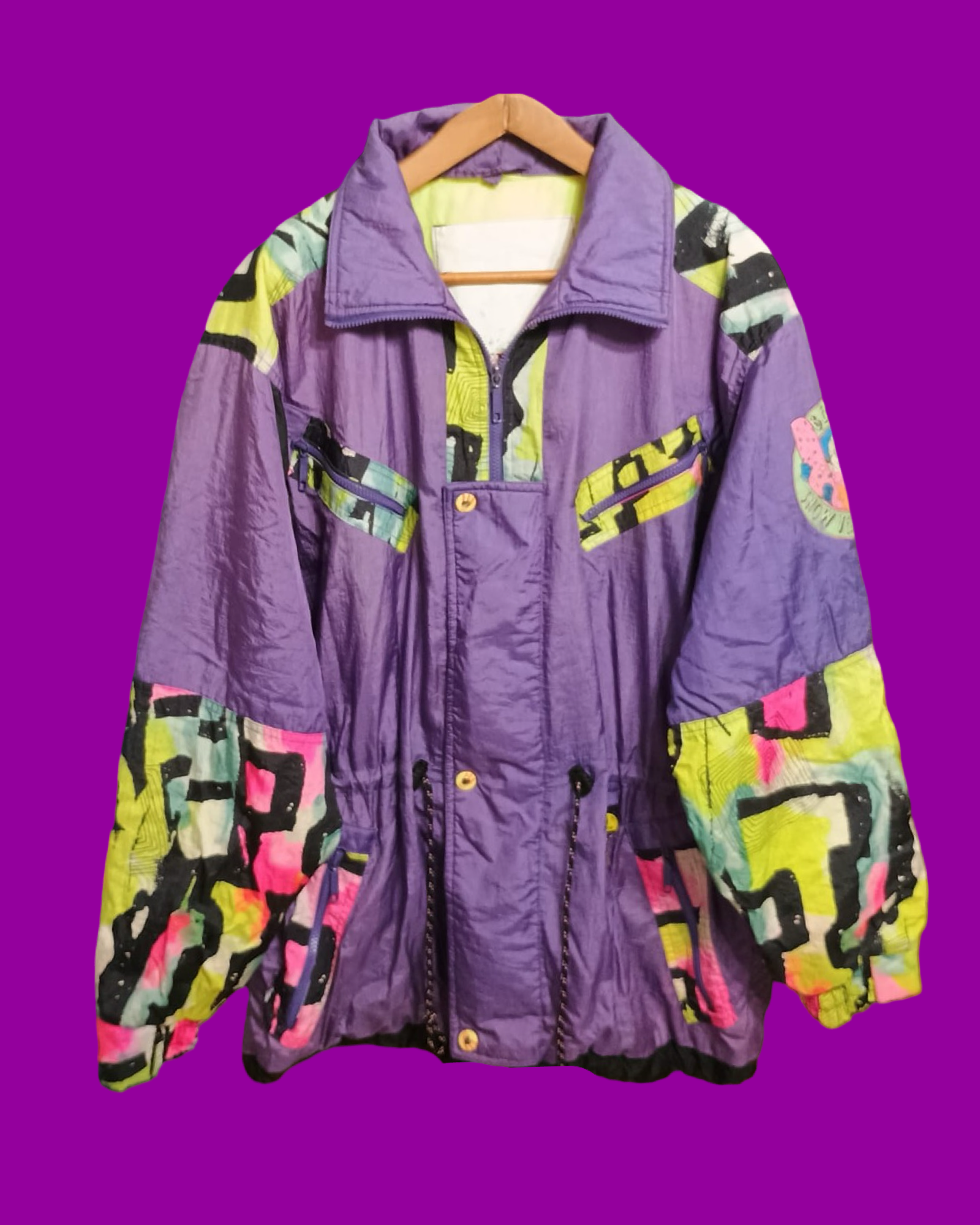 Vintage Multicolor Fantasy 90's Snow Jacket Unisex Size XL