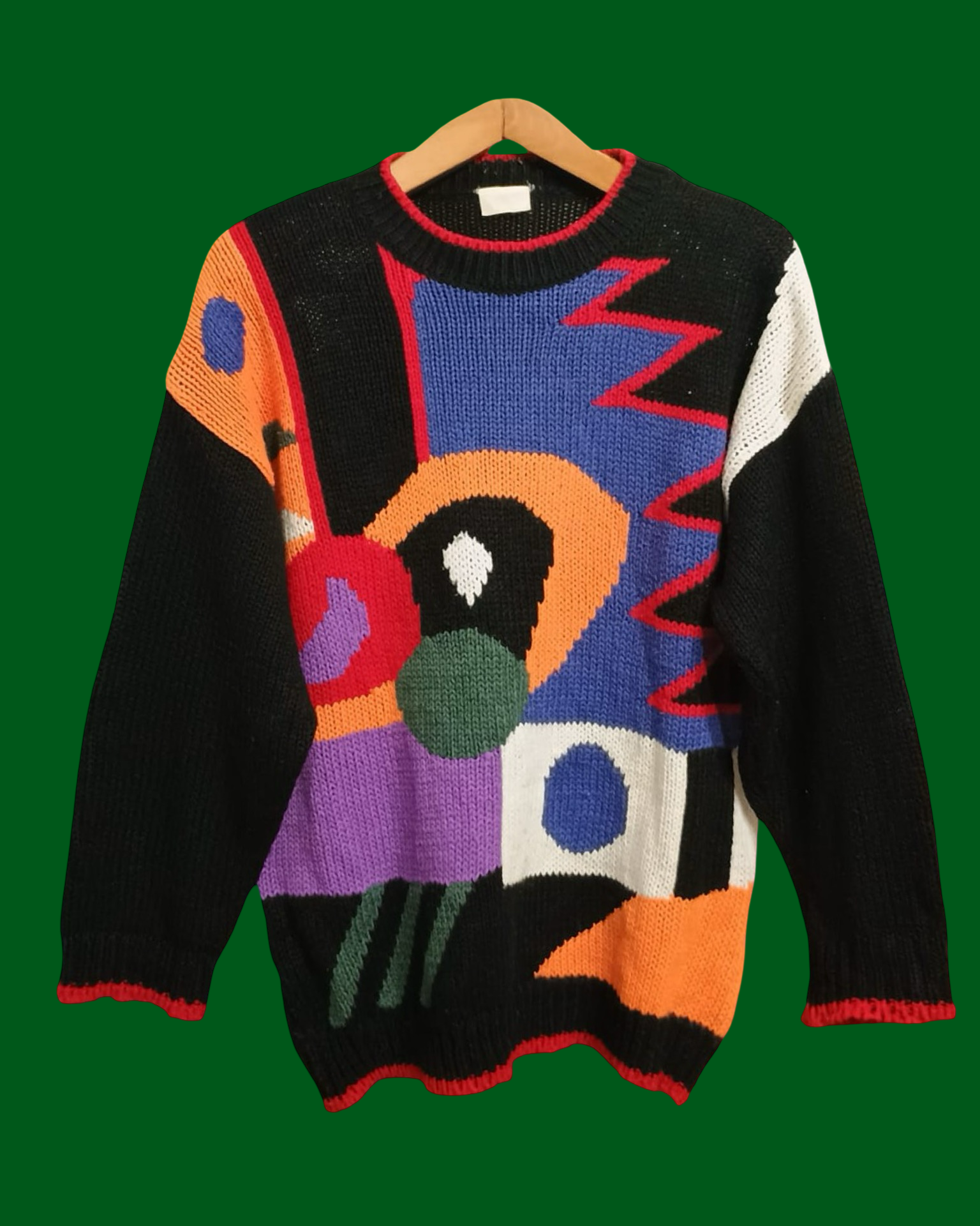 Vintage Multicolor Fantasy 90's Sweater Woman Size XL