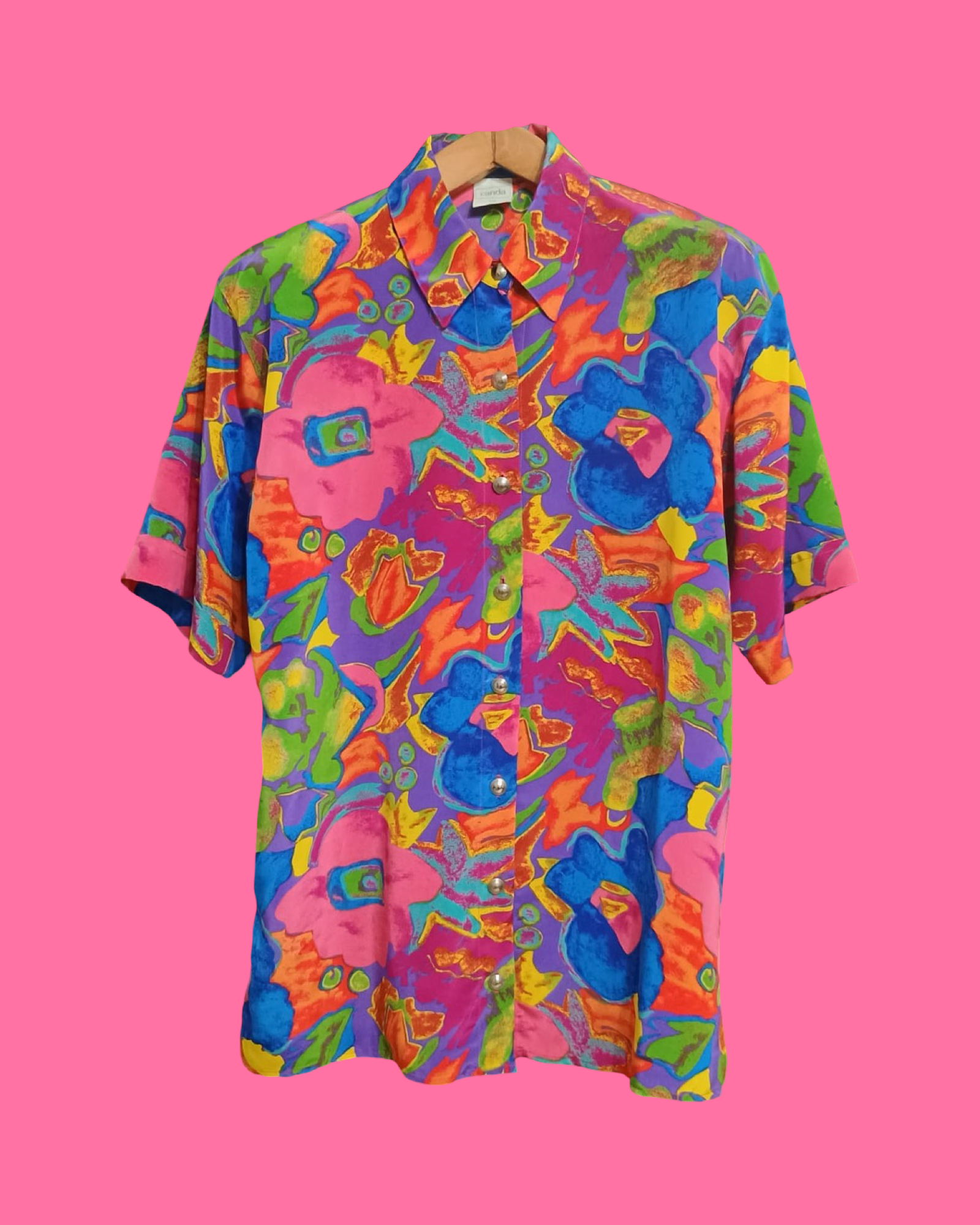Vintage Multicolor Fantasy 90's Shirt Woman Size L