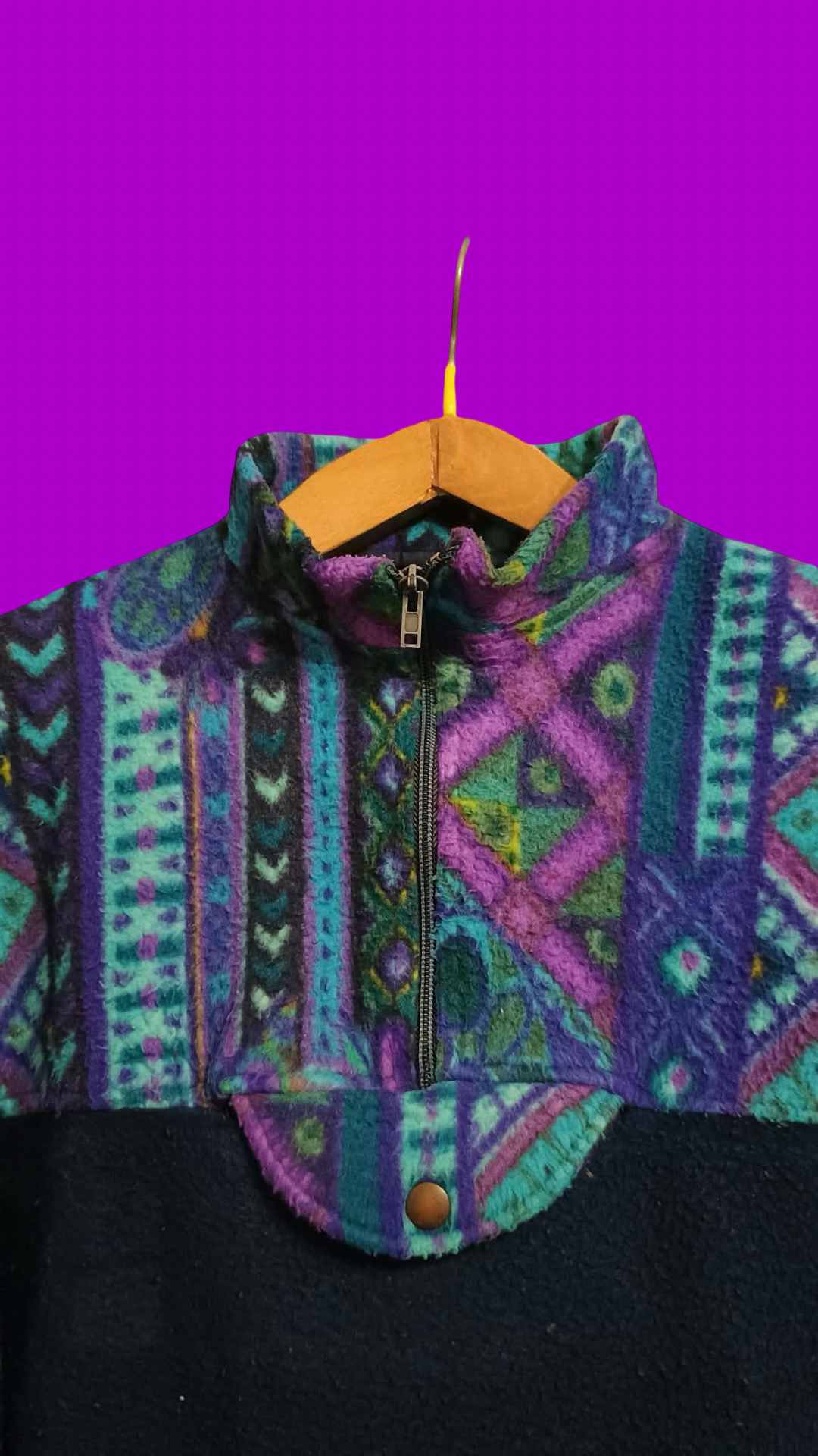 Vintage Multicolor Fantasy 90's Fleece Woman Size M