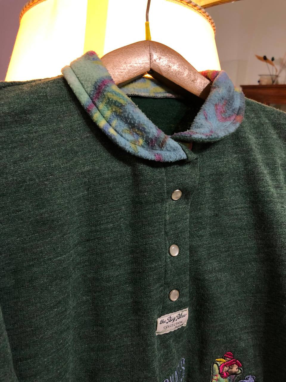 Felpa In Pile Vintage Verde Unsiex