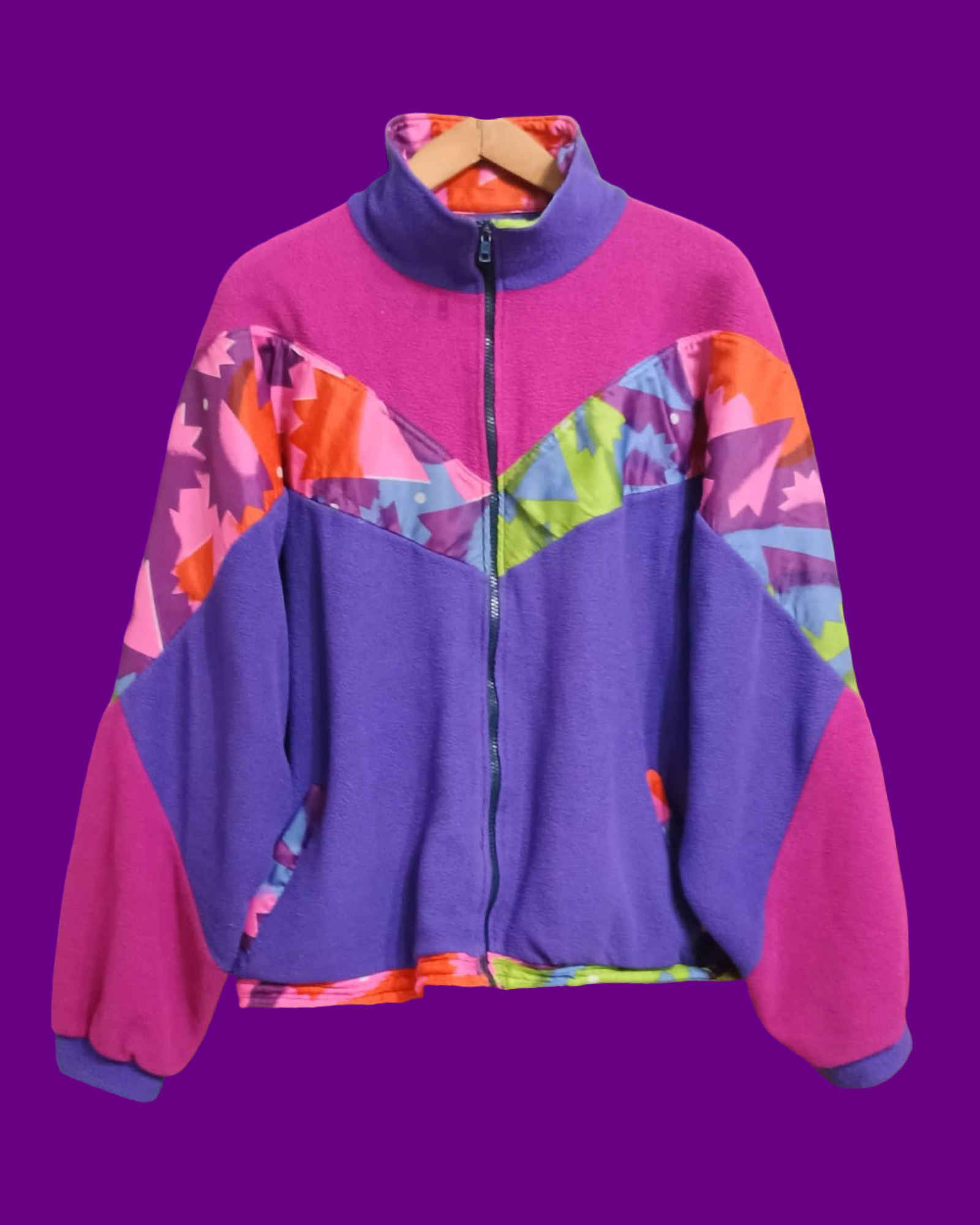 Vintage Multicolor Fantasy 90's Fleece Unisex Size M