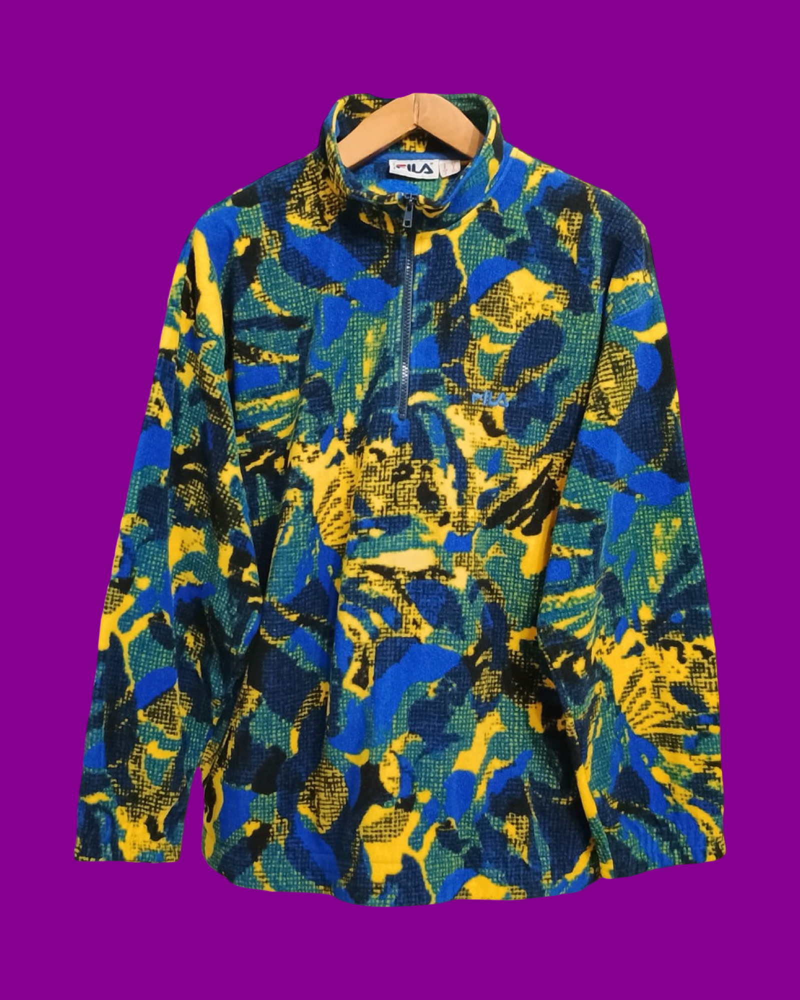 Vintage Multicolor Fantasy 90's Fila Fleece Unisex Size XL