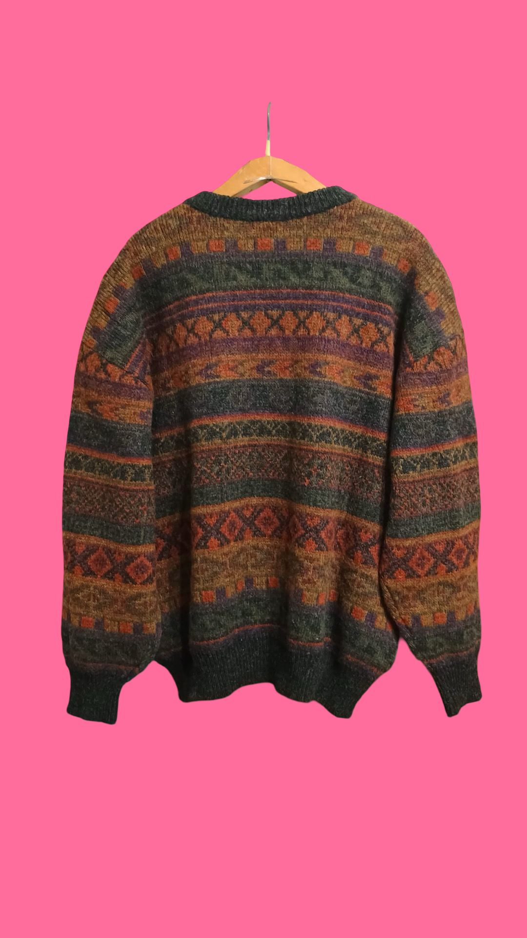 Vintage Multicolor Fantasy 90's Sweater Unisex Size L