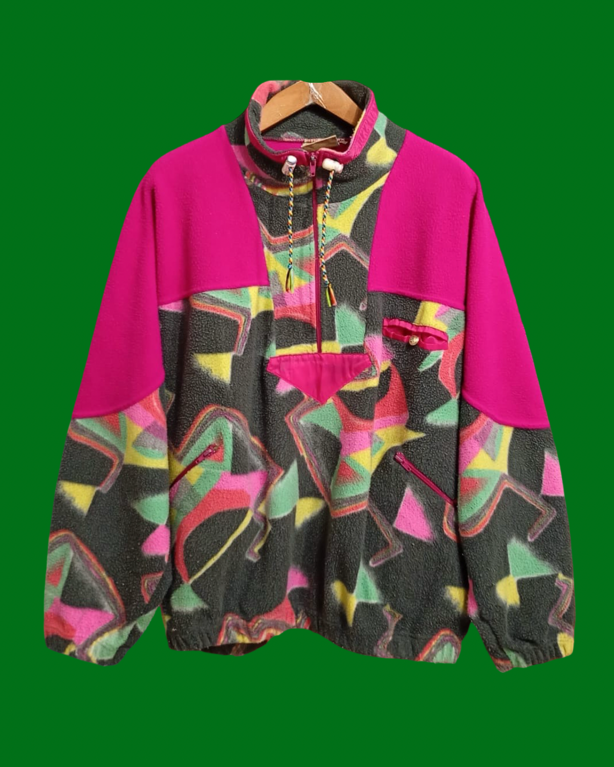 Vintage Multicolor Fantasy 90's Rare Fleece Unisex Size L