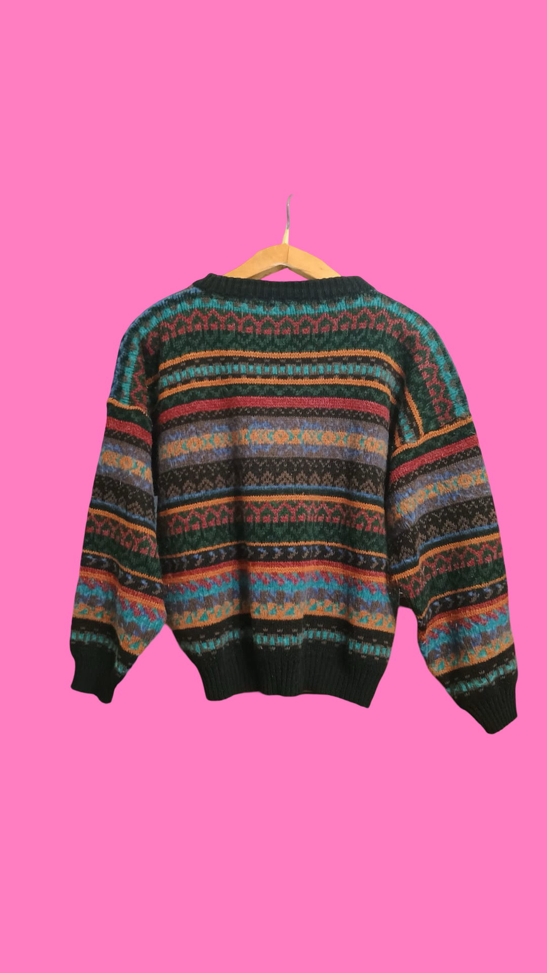 Vintage Multicolor Fantasy 90's Sweatshirt Woman Size M