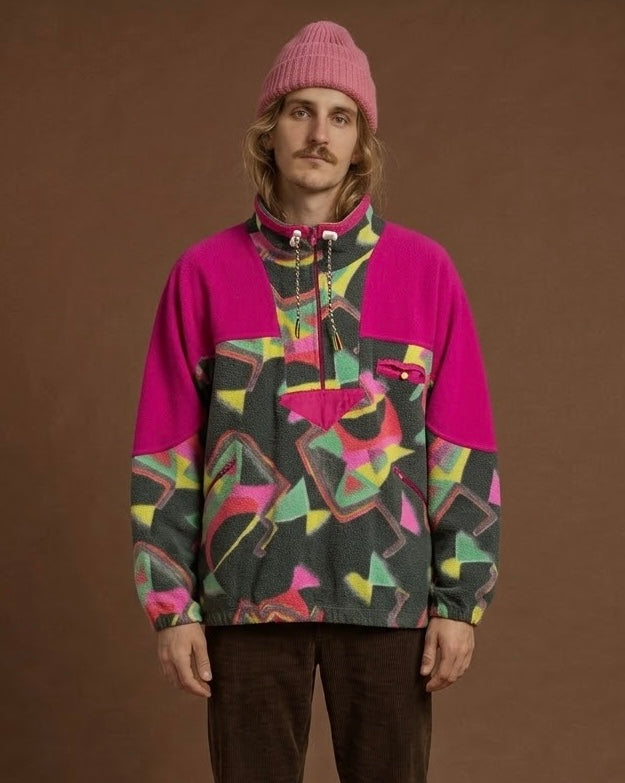 Vintage Multicolor Fantasy 90's Rare Fleece Unisex Size L