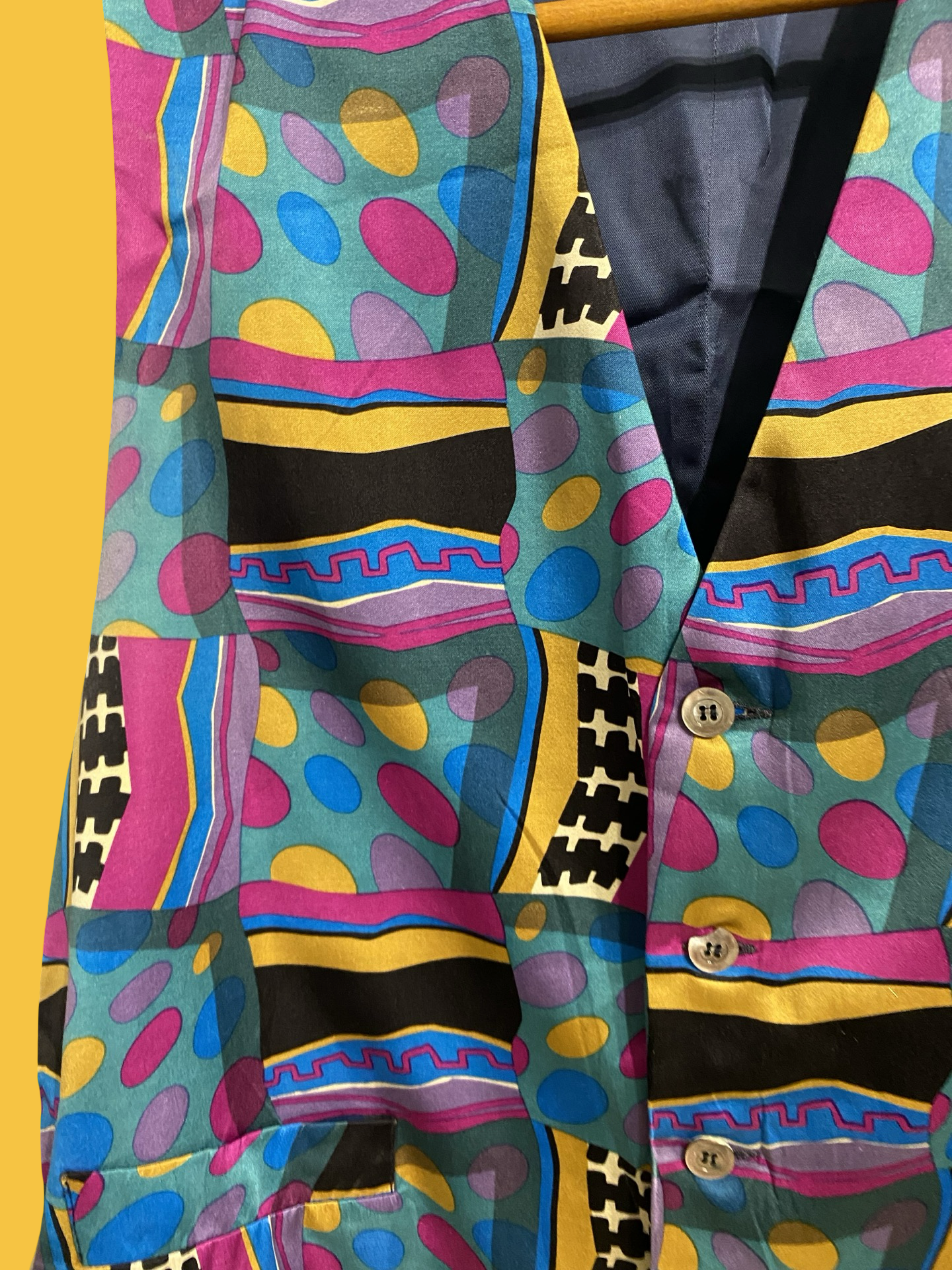 Vintage Multicolor Fantasy 90's Gilet Unisex Size M