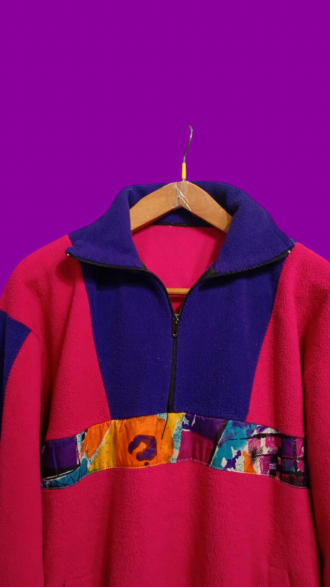 Vintage Multicolor Fantasy 90's Fleece Unisex Size L