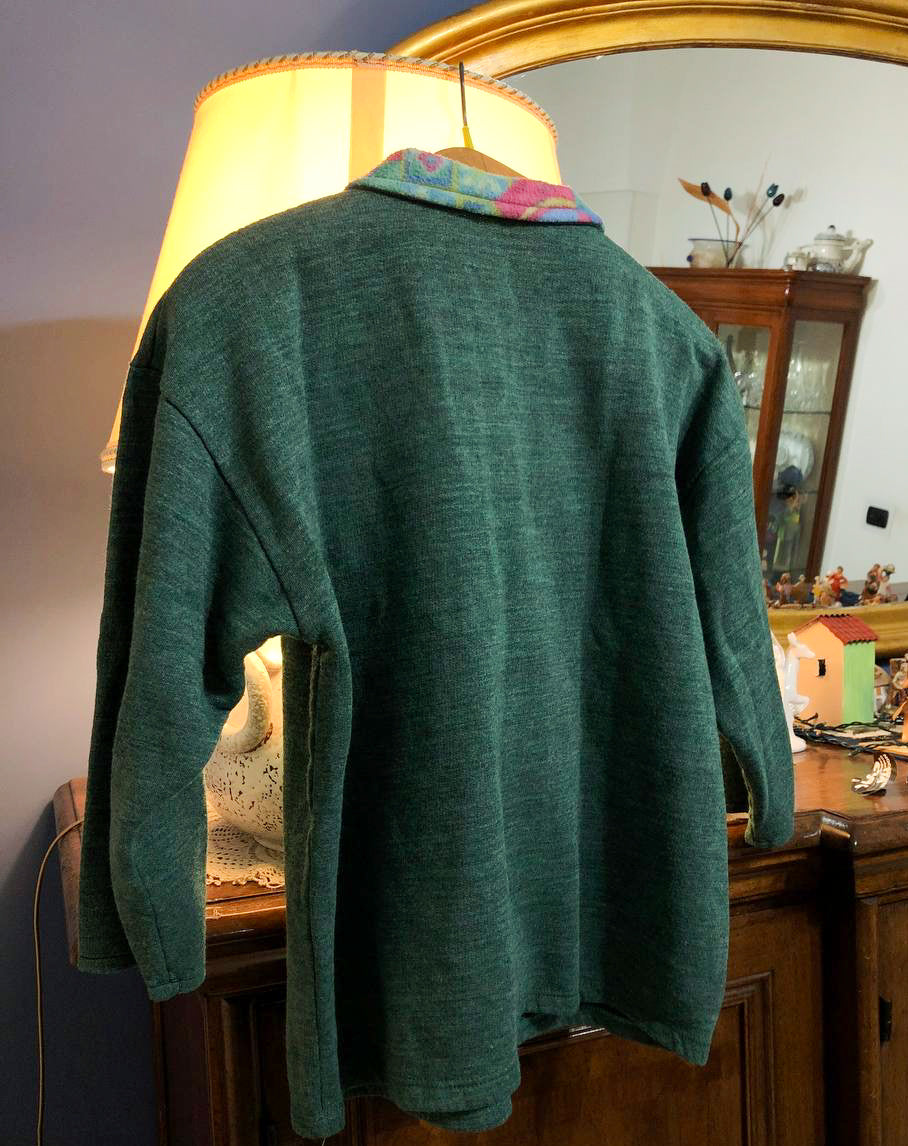 Felpa In Pile Vintage Verde Unsiex