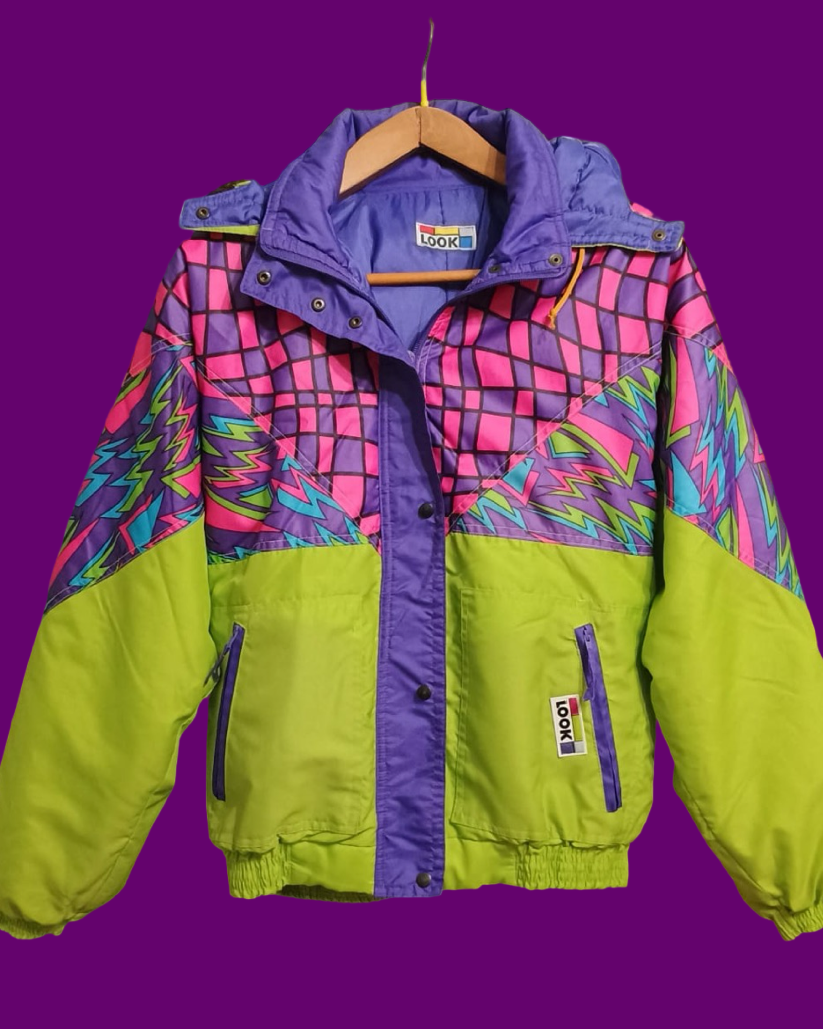 Vintage Multicolor Fantasy 90's Snow Jacket Woman Size L